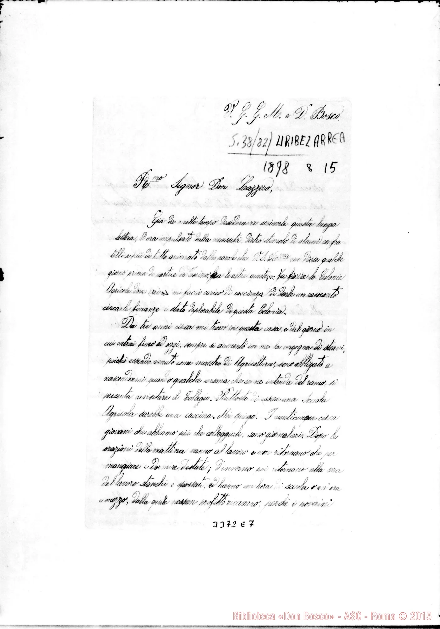 Fotogramma E 7 — Ch. Robotti Paolo-Don Lazzero. Uribelarrea, 15-08-1898