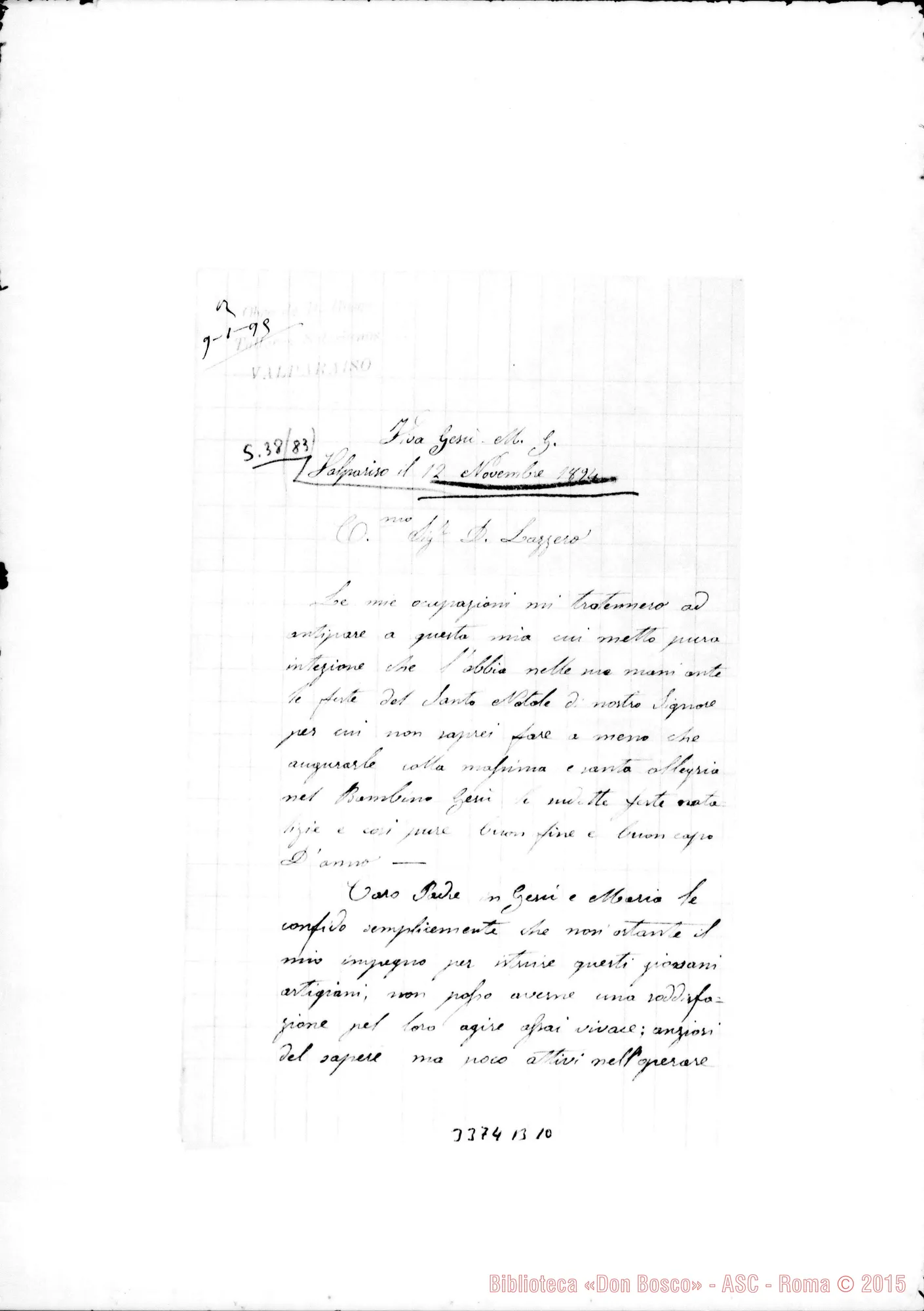 Fotogramma B 10 — Buffa Giov. Batt.-Don Lazzero, il 12-11-1894. Scavini-Don Lazzero