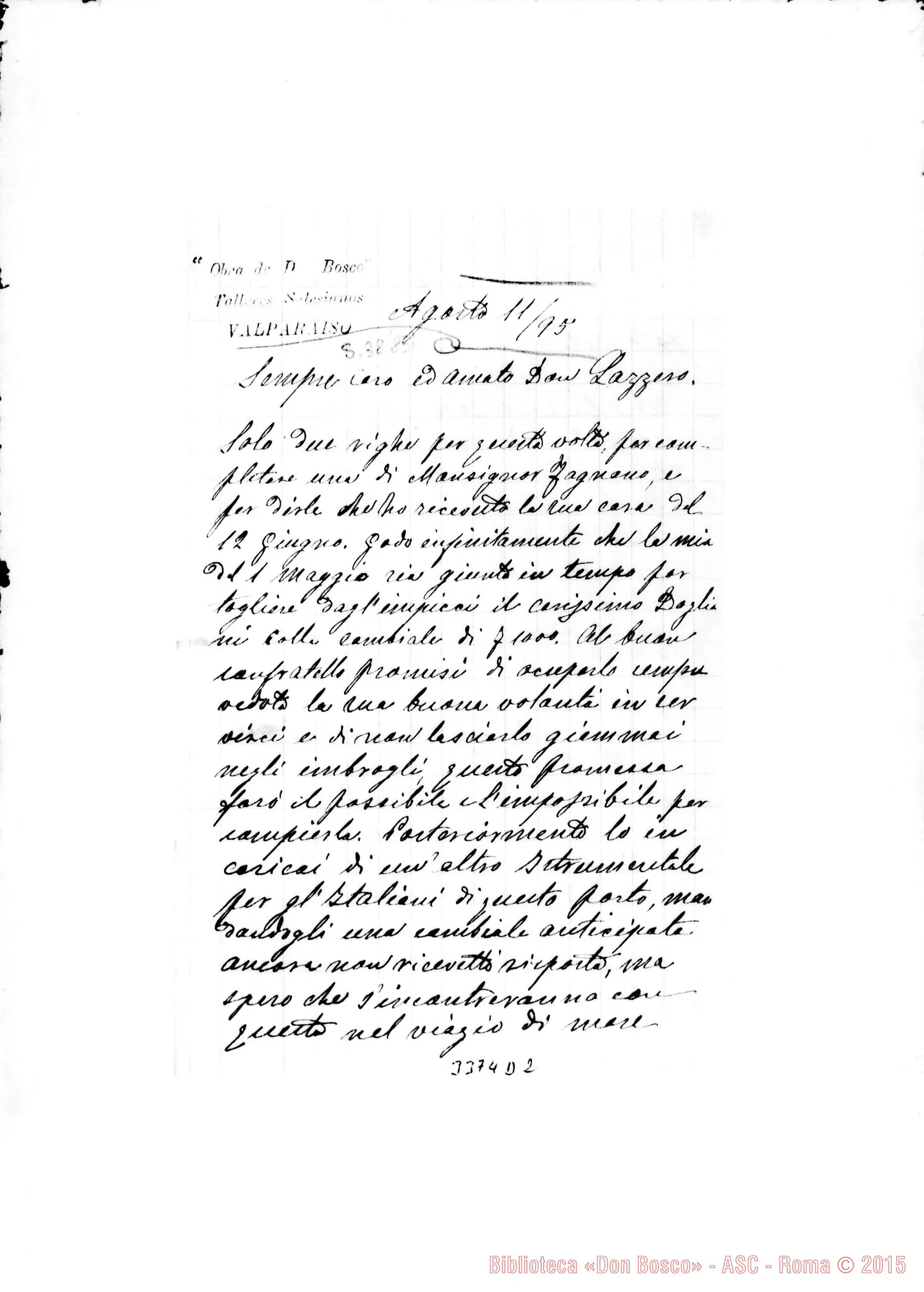 Fotogramma D 2 — Don Scavini Spirito-Don Lazzero. Valparaiso, 11-08-1895