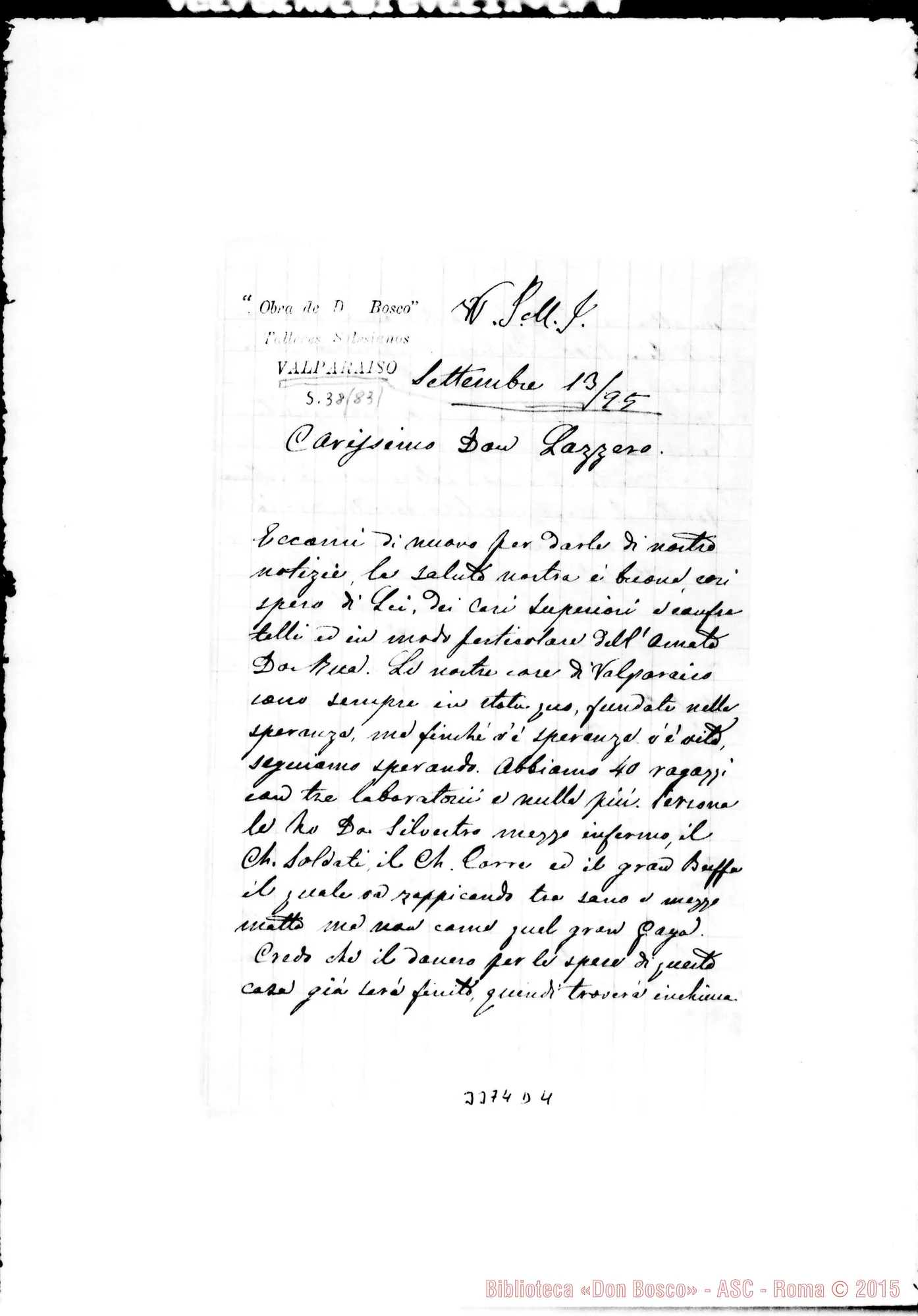 Fotogramma D 4 — Don Scavini Spirito-Don Lazzero. Valparaiso, 13-09-1895