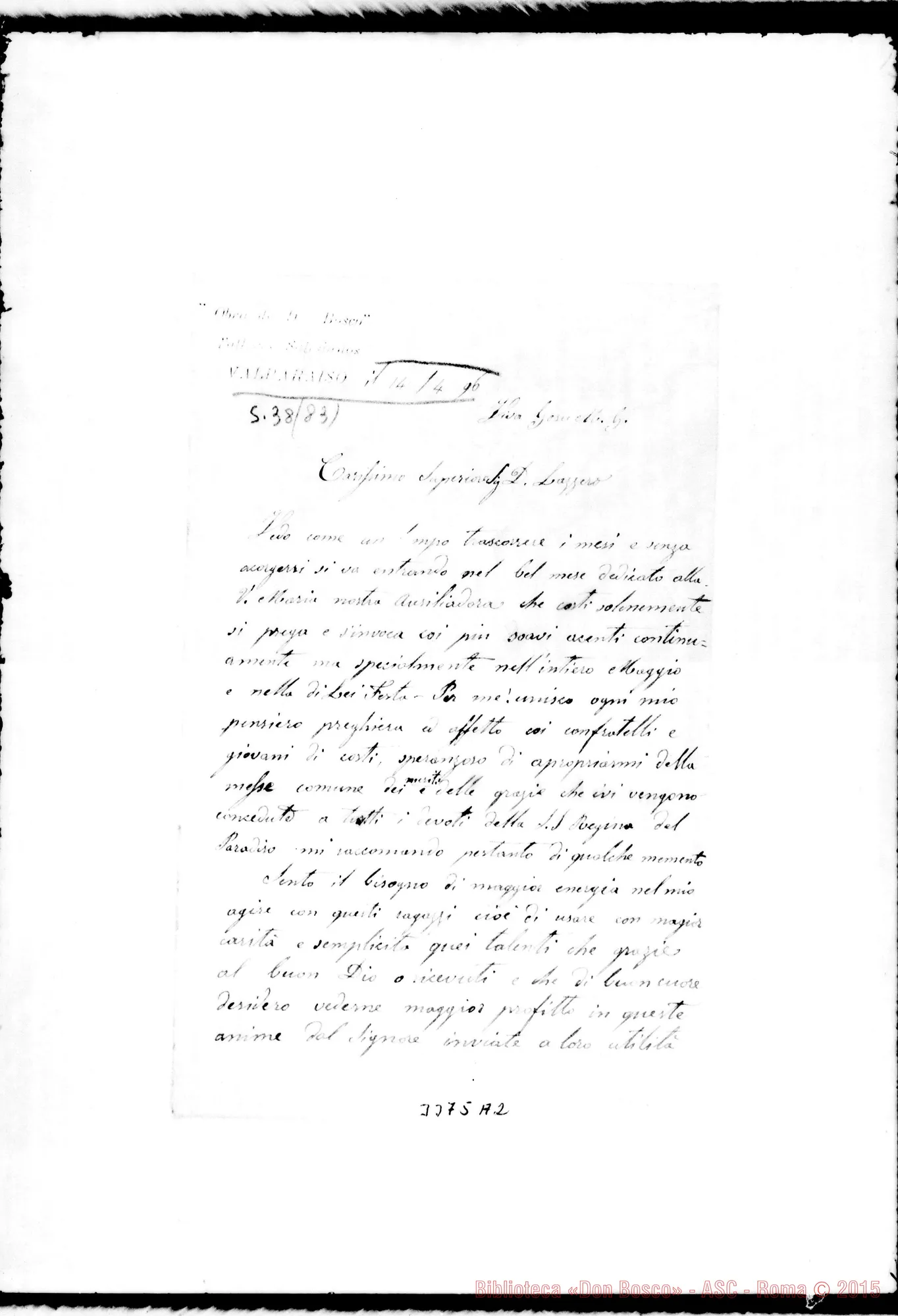 Fotogramma A 2 — Buffa Giov. Batt.-Don Lazzero. Valparaiso, 14-04-1896