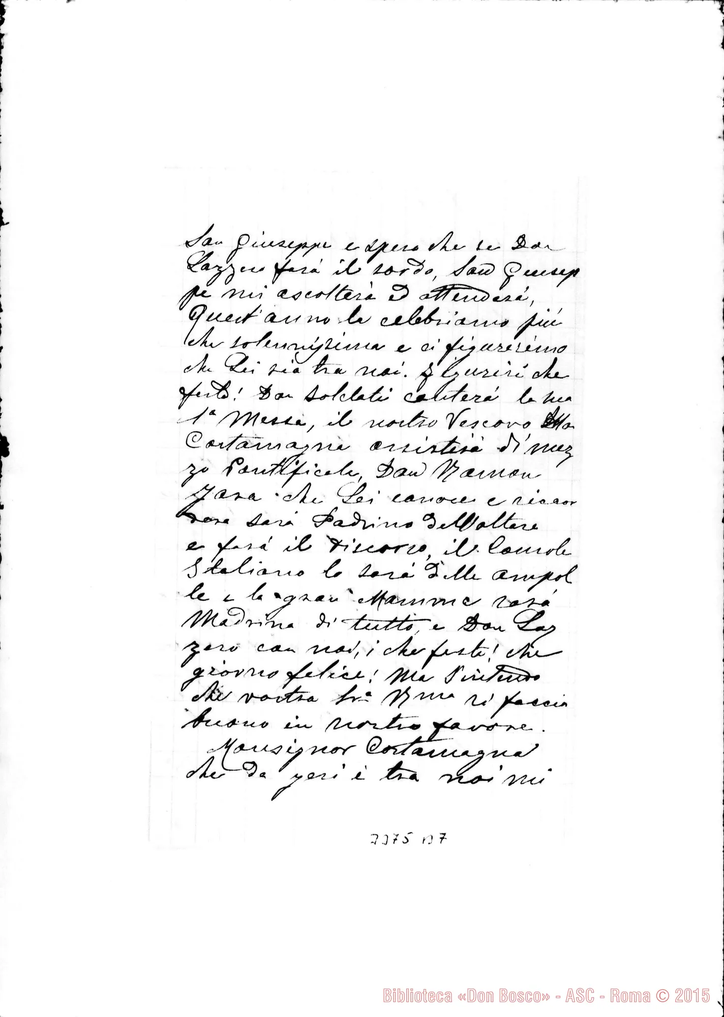 Fotogramma B 7 — Don Scavini Spirito-Don Lazzero. Segue piccola poesia di Mons. Costamagna