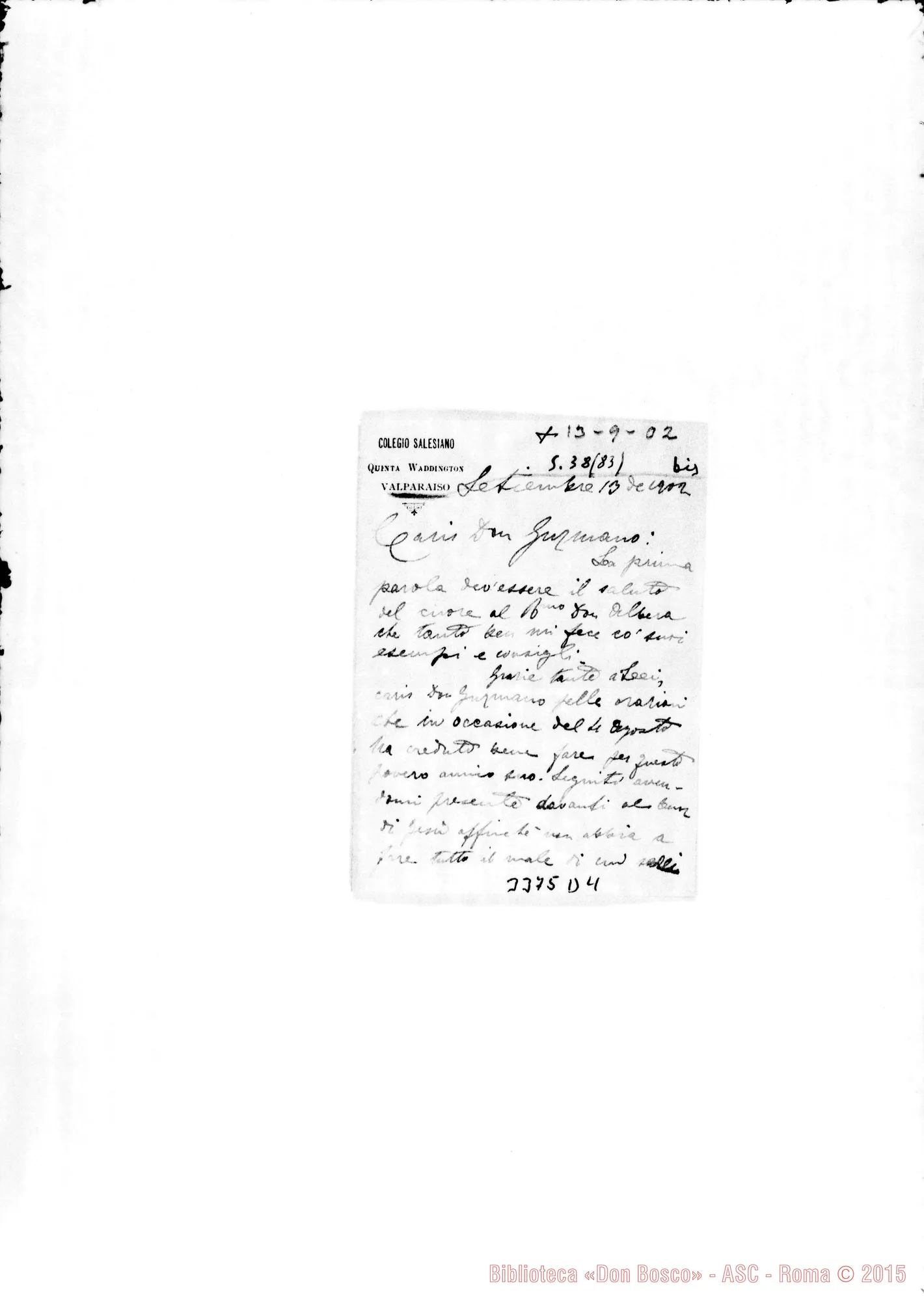 Fotogramma D 4 — Don Domenico Soldati-Don Gusmano. Valparaiso, 13-09-1902