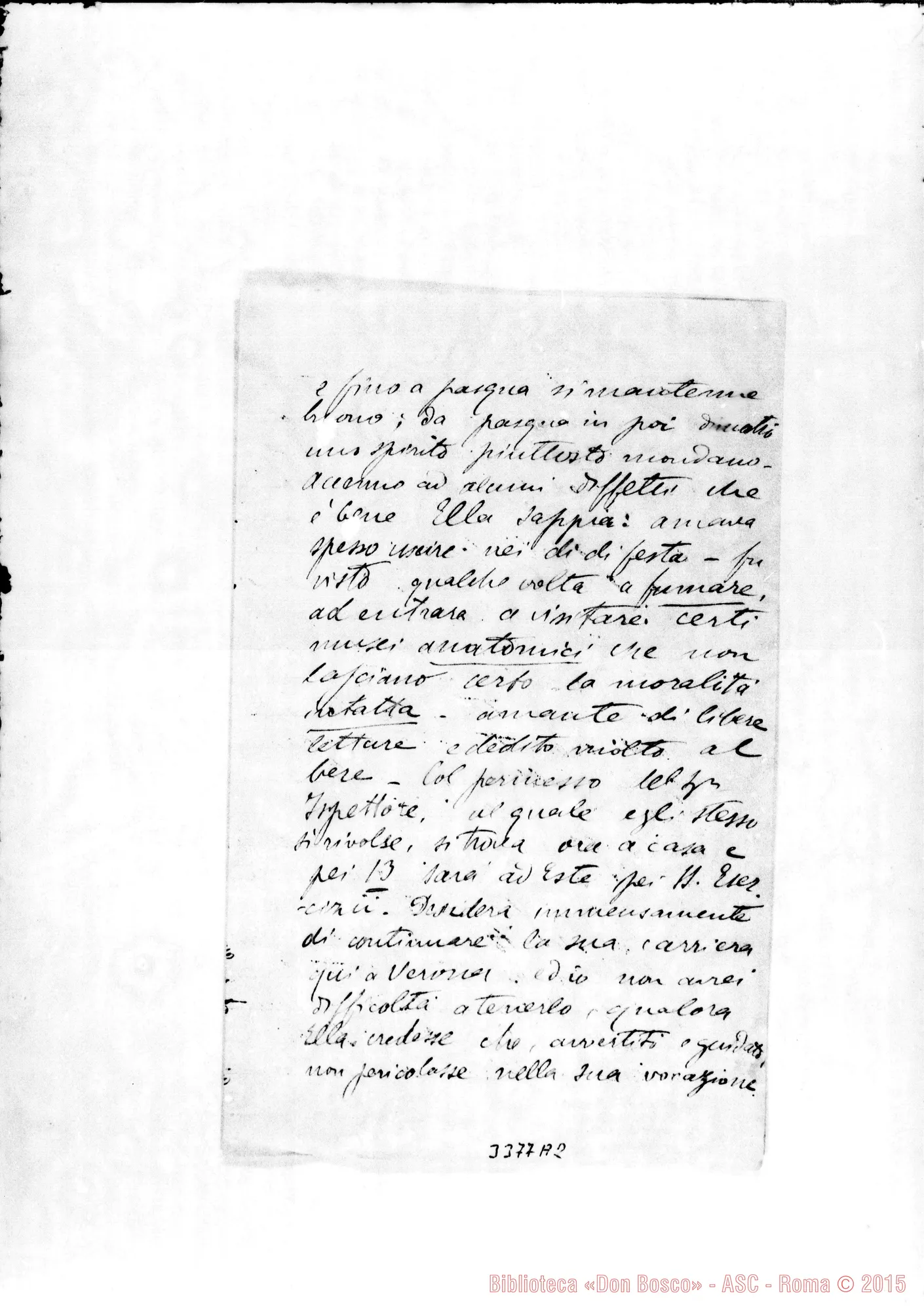 Fotogramma A 2 — Don Ciprandi-Amatissimo Superiore. Verona, 6-09-1896