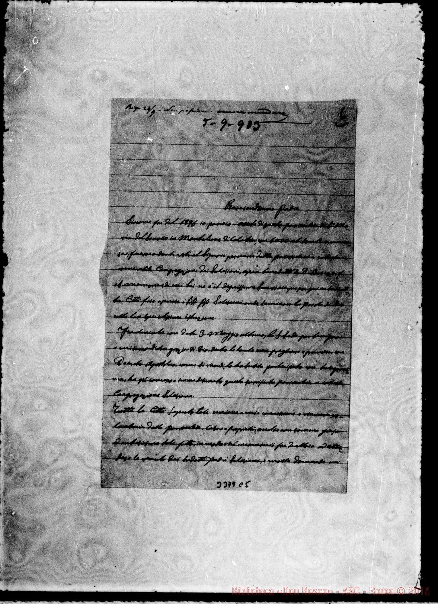 Fotogramma C 5 — Don Cutuli-Rev.mo Padre. Monteleone, 5-09-1903