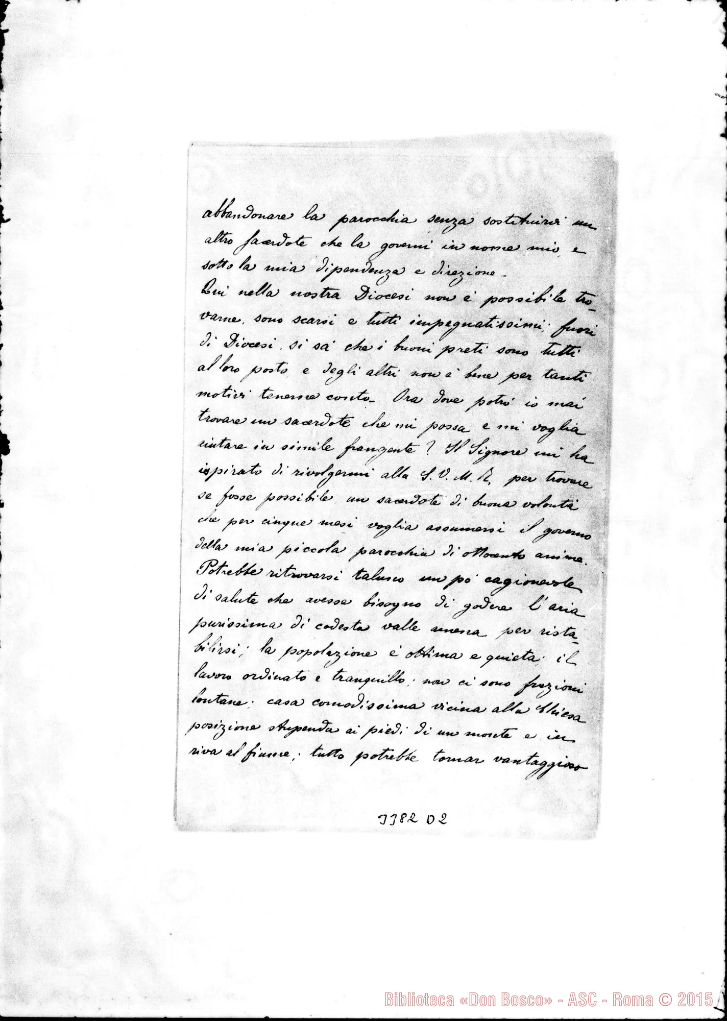 Fotogramma D 2 — Don Giuseppe Luraghi, miss, apost.-Rev.mo Sig., il 10-04-1896