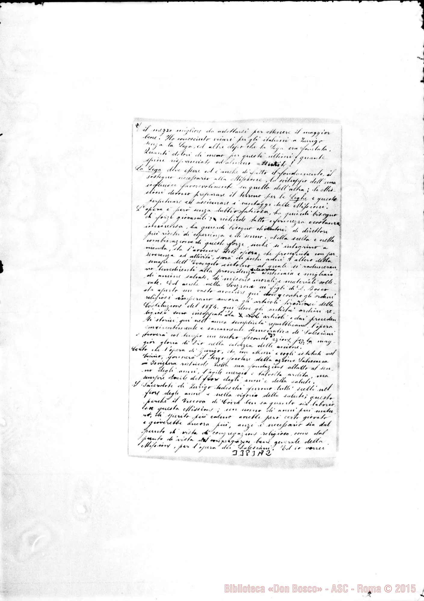 Fotogramma A 2 — Mansueto P.-Ill.mo Sig. Senza data
