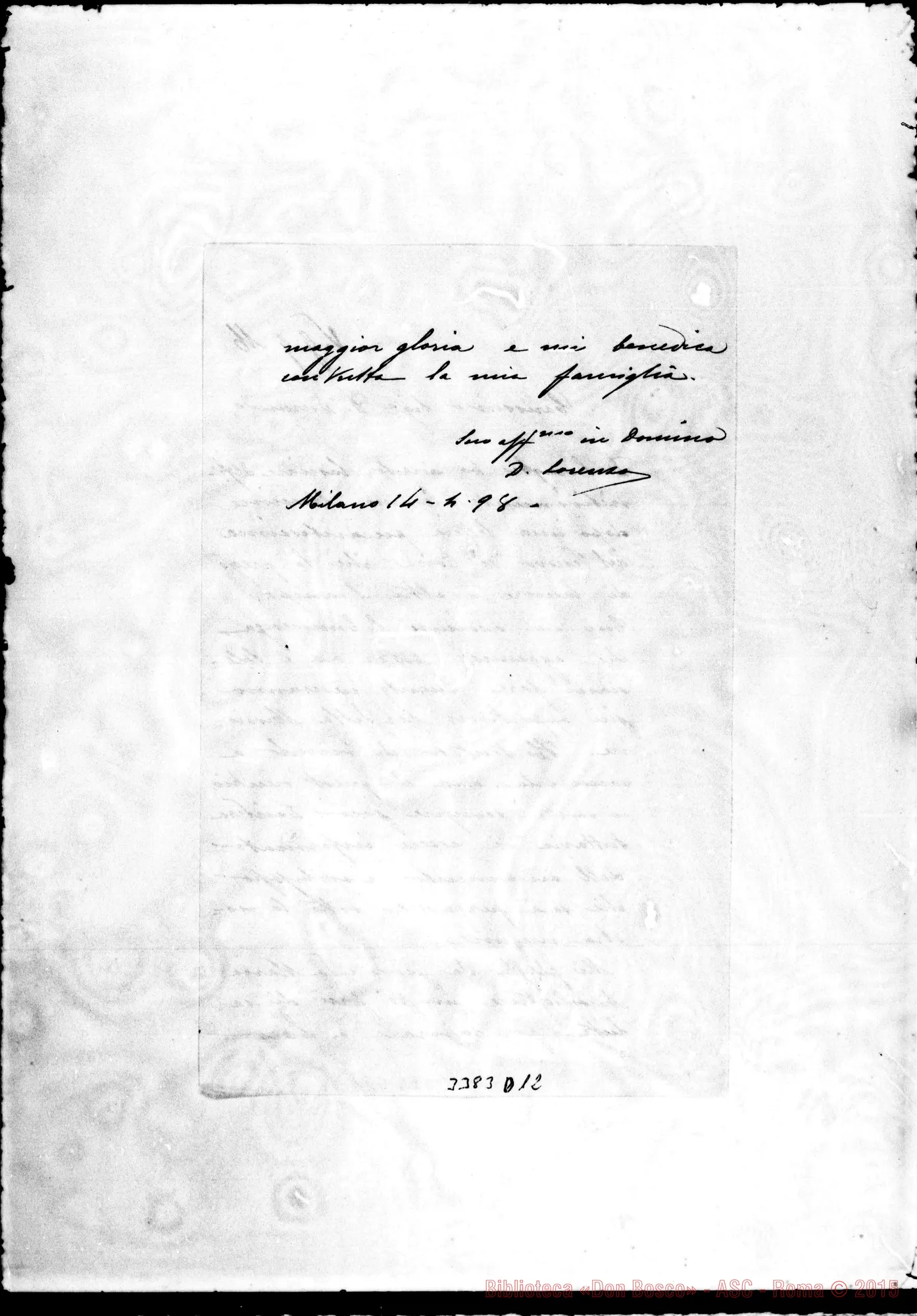 Fotogramma D 12 — Don Lorenzo Saluzzo-Don Durando. Milano, 14-04-1898
