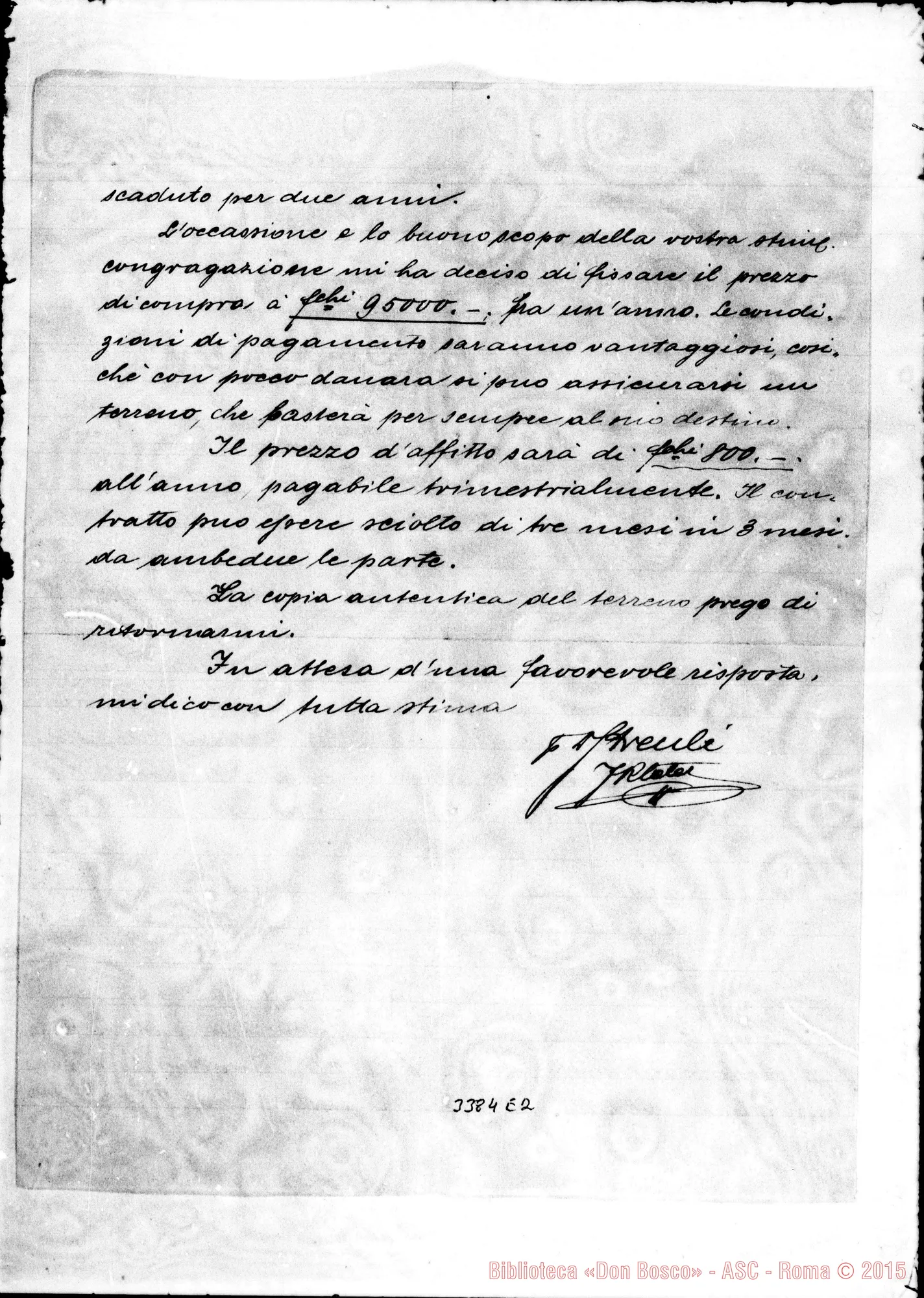 Fotogramma E 2 — Don Augusto Amossi-Don Durando. Zurigo, 12-07-1900 All. Streuli-Amossi. Ziirich, 12-07-1900
