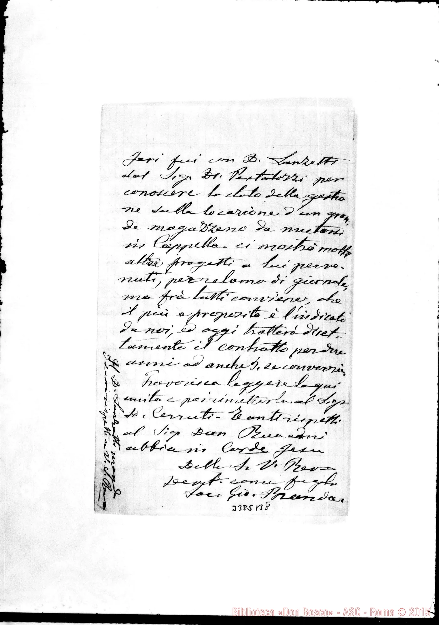 Fotogramma B 8 — Don Giovanni Branda-Don Durando. Zurigo, 9-01-1901