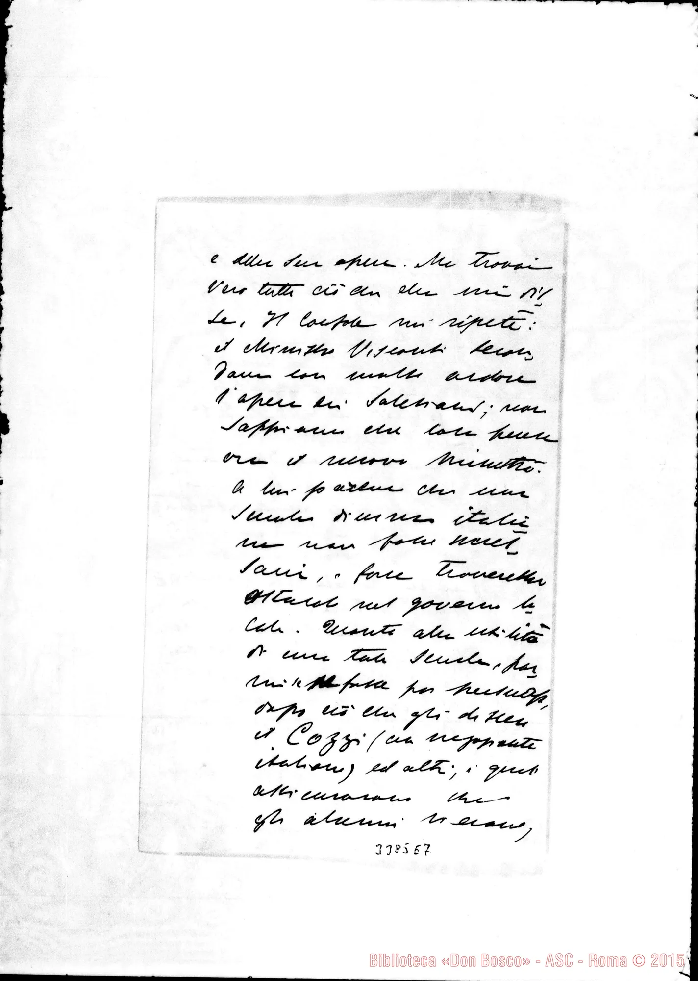 Fotogramma E 7 — Villari, ex ministro-Don Branda. Thunis, 17-08-1901. All. busta
