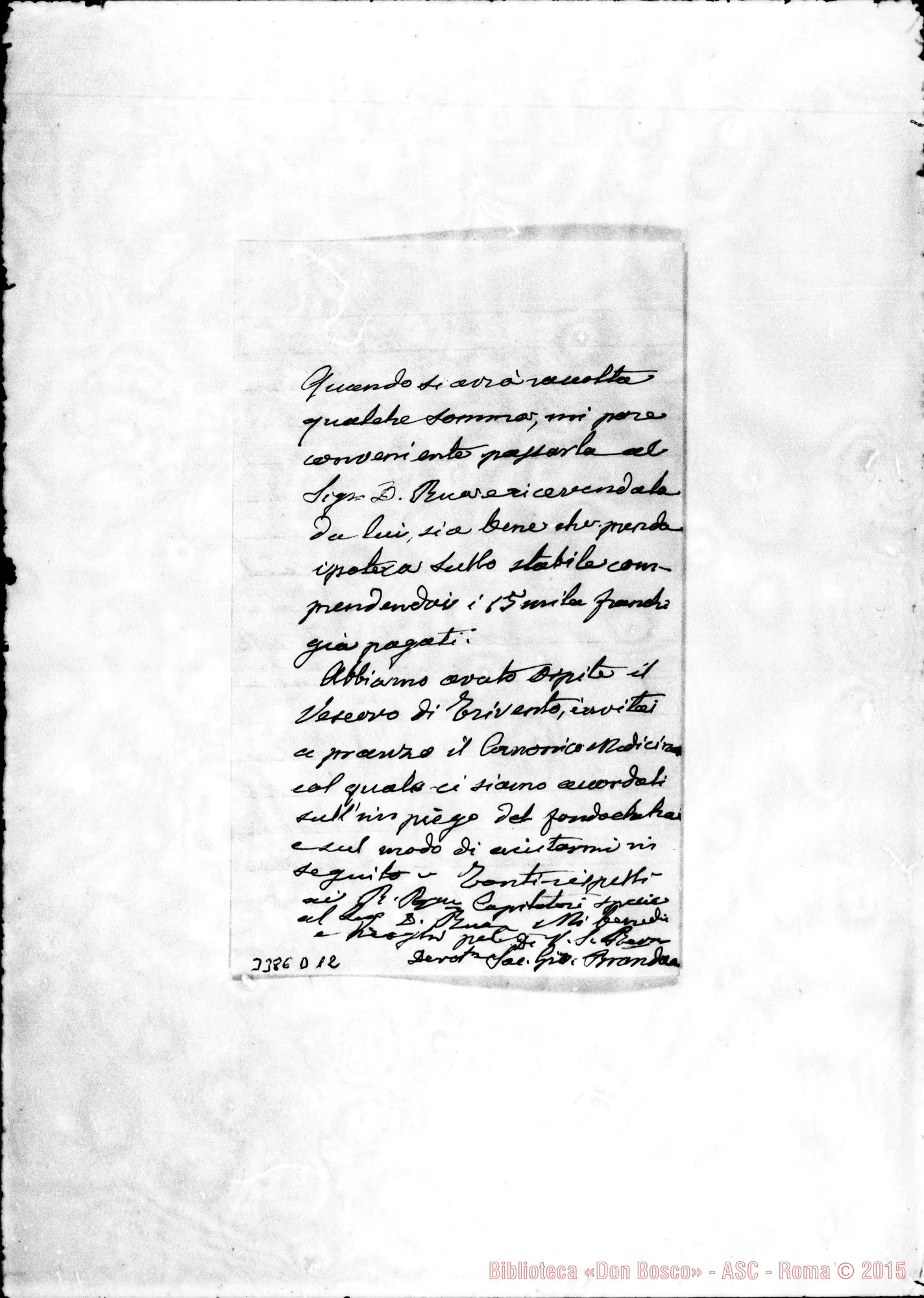 Fotogramma D 12 — Don Giovanni Branda-Don Durando. Zurigo, 1-09-1902