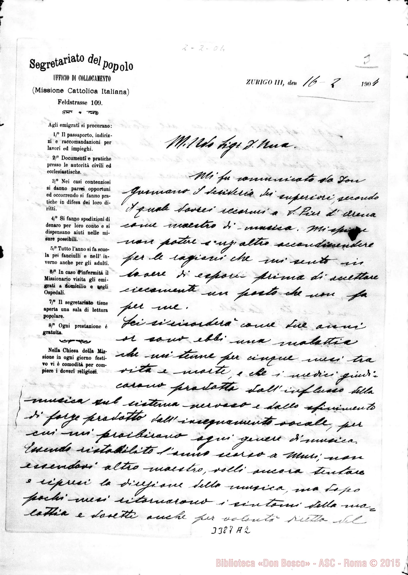 Fotogramma A 2 — Don Dell’Antonio Roberto-Don Rua. Zurigo, 16-02-1904