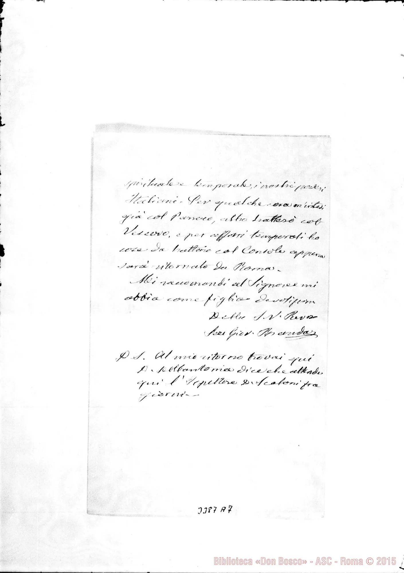 Fotogramma A 7 — Don Giovanni Branda-Don Durando. Zurigo, 12-04-1904