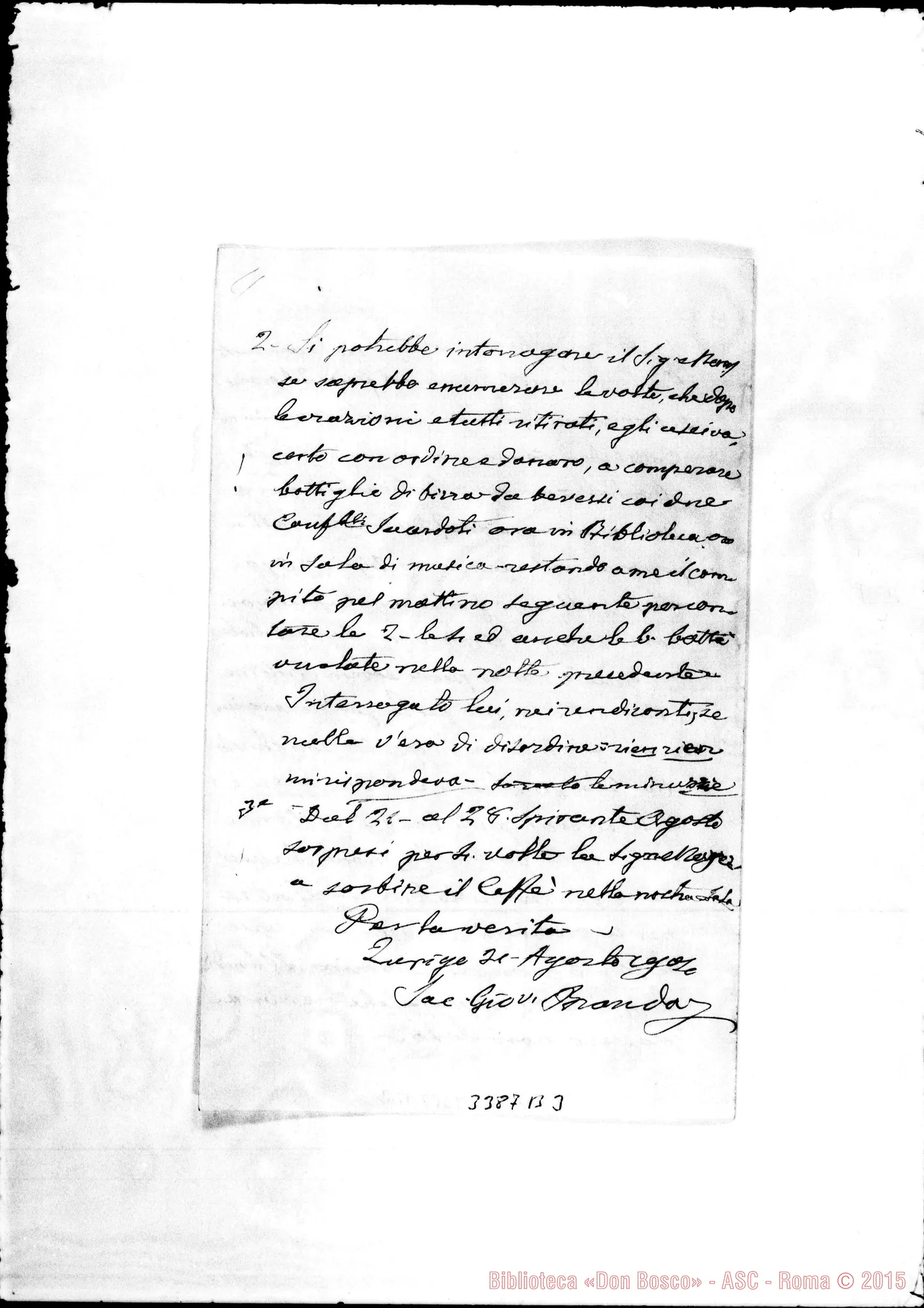 Fotogramma B 3 — Don Giovanni Branda-Don Rua. Zurigo, 31-08-1904