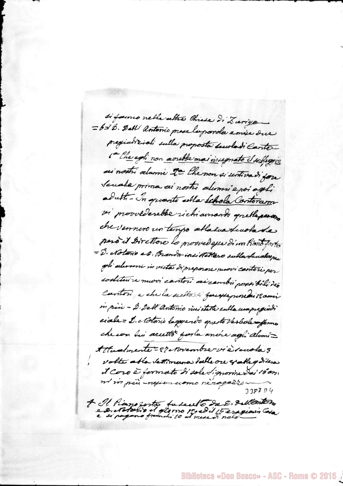 Fotogramma D 4 — Verbale della Conferenza, 1’ 11 -11-1904