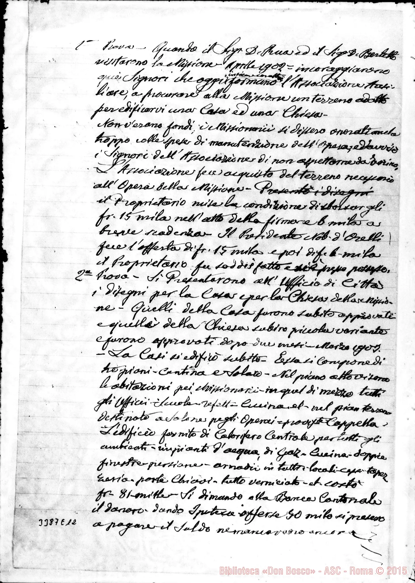 Fotogramma E 12 — Don Giovanni Branda-Capitolo Superiore. Torino, 18-09-1905