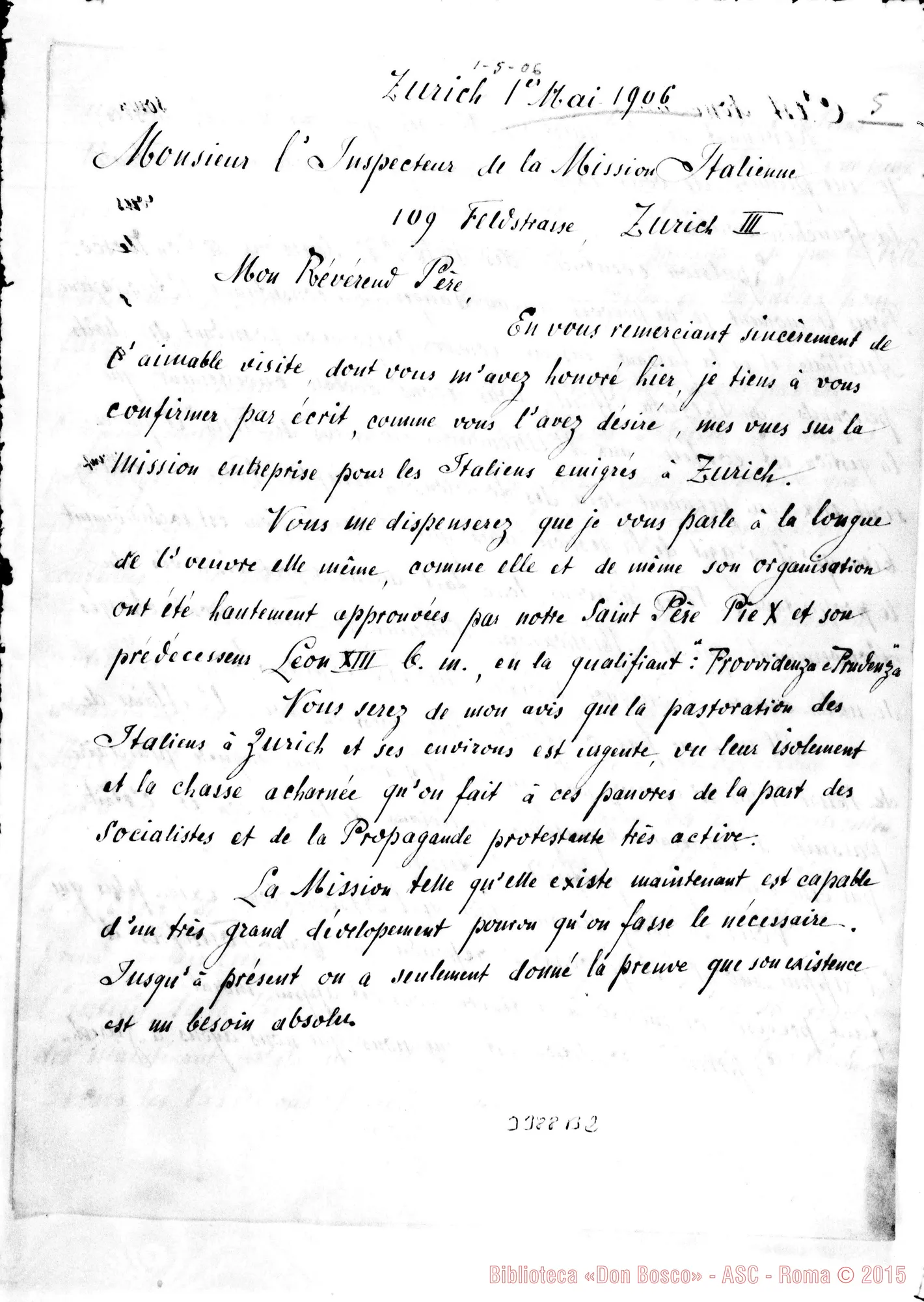 Fotogramma B 2 — Edoardo Nobile D’Orelli-Inspecteur de la Mission. Zürich, 1-05-1906
