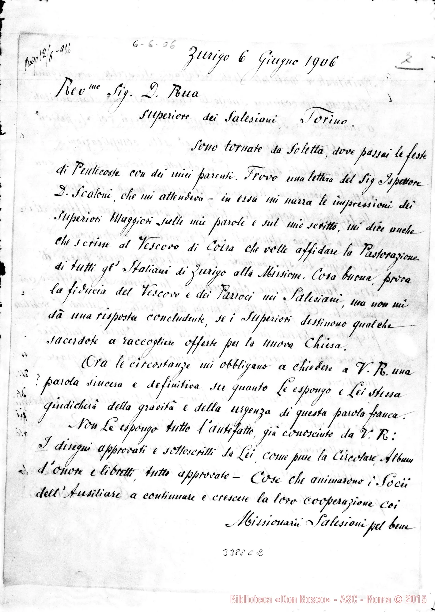 Fotogramma C 2 — Edoardo Nobile D’Orelli-Don Rua. Zürich, 6-06-1906