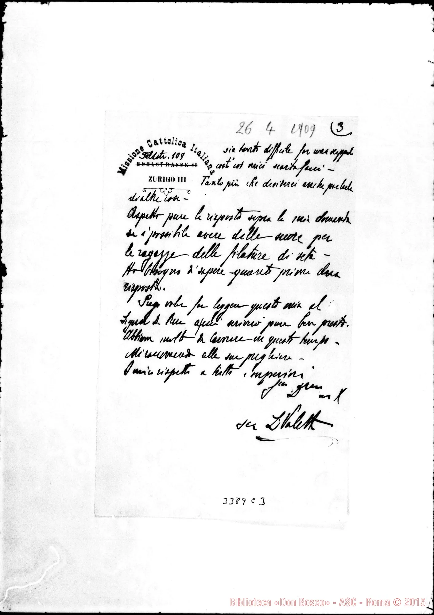 Fotogramma C 3 — Don L. Valletti-Don Rinaldi. Zurigo, 26-04-1909
