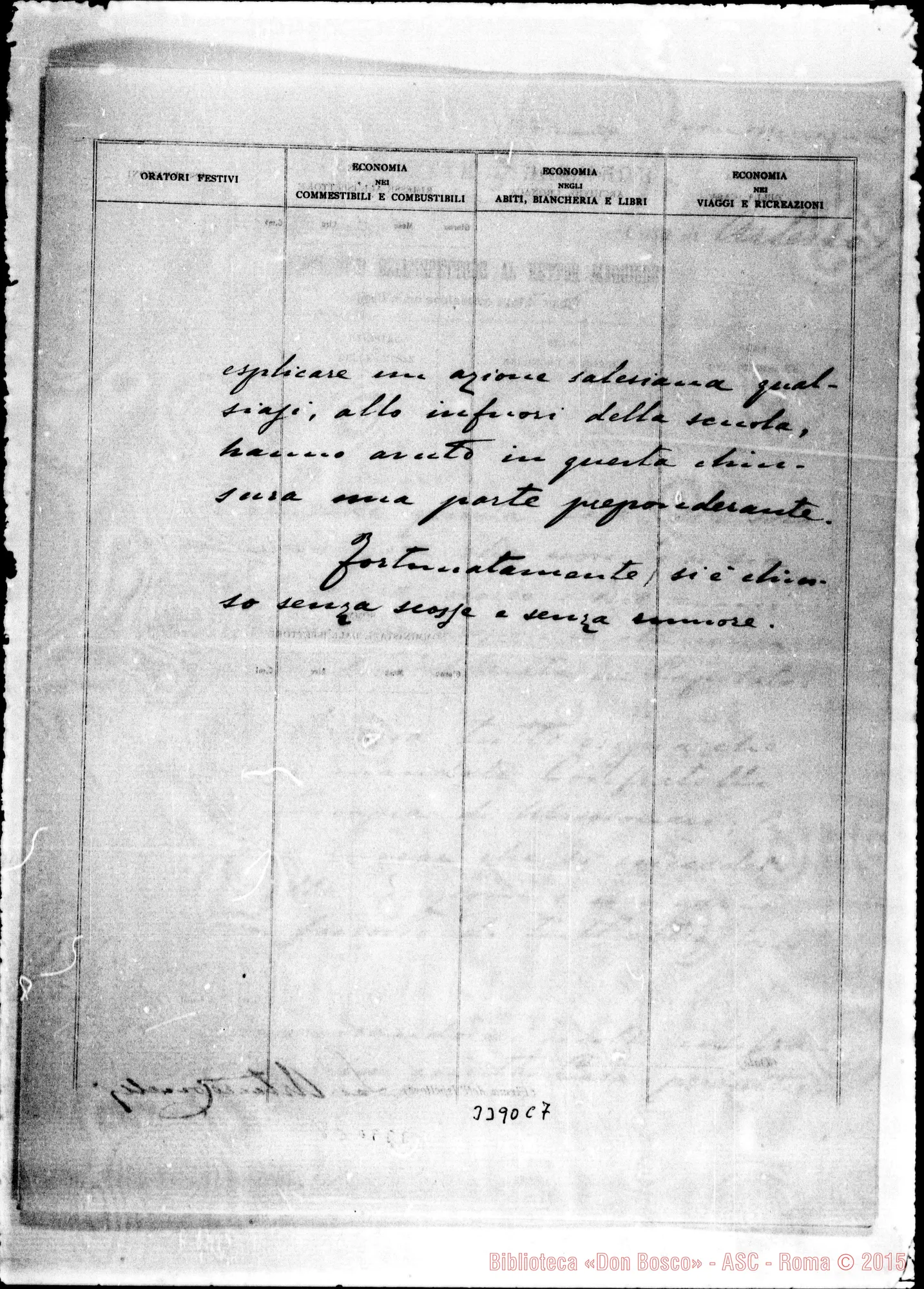 Fotogramma C 7 — Rendiconto di Don Conelli A Rettor Maggiore. Autogr. Rua 1906