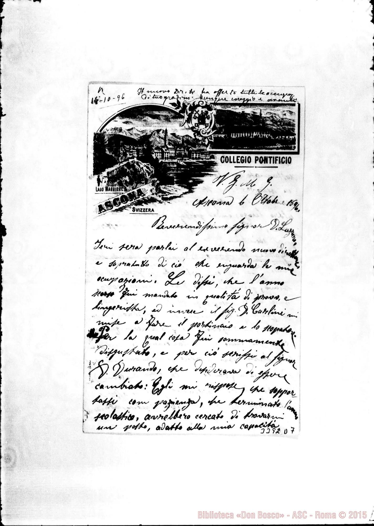 Fotogramma D 7 — Nalin Vittorio, coad.-Don Lazzero. Ascona, 6-10-1896