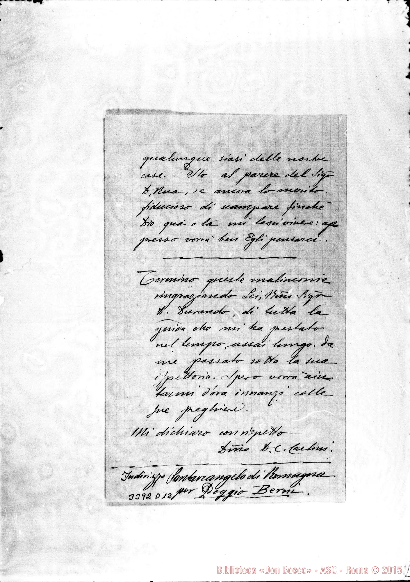 Fotogramma D 12 — Don Carlini-Don Durando. Milano, 8-10-1896