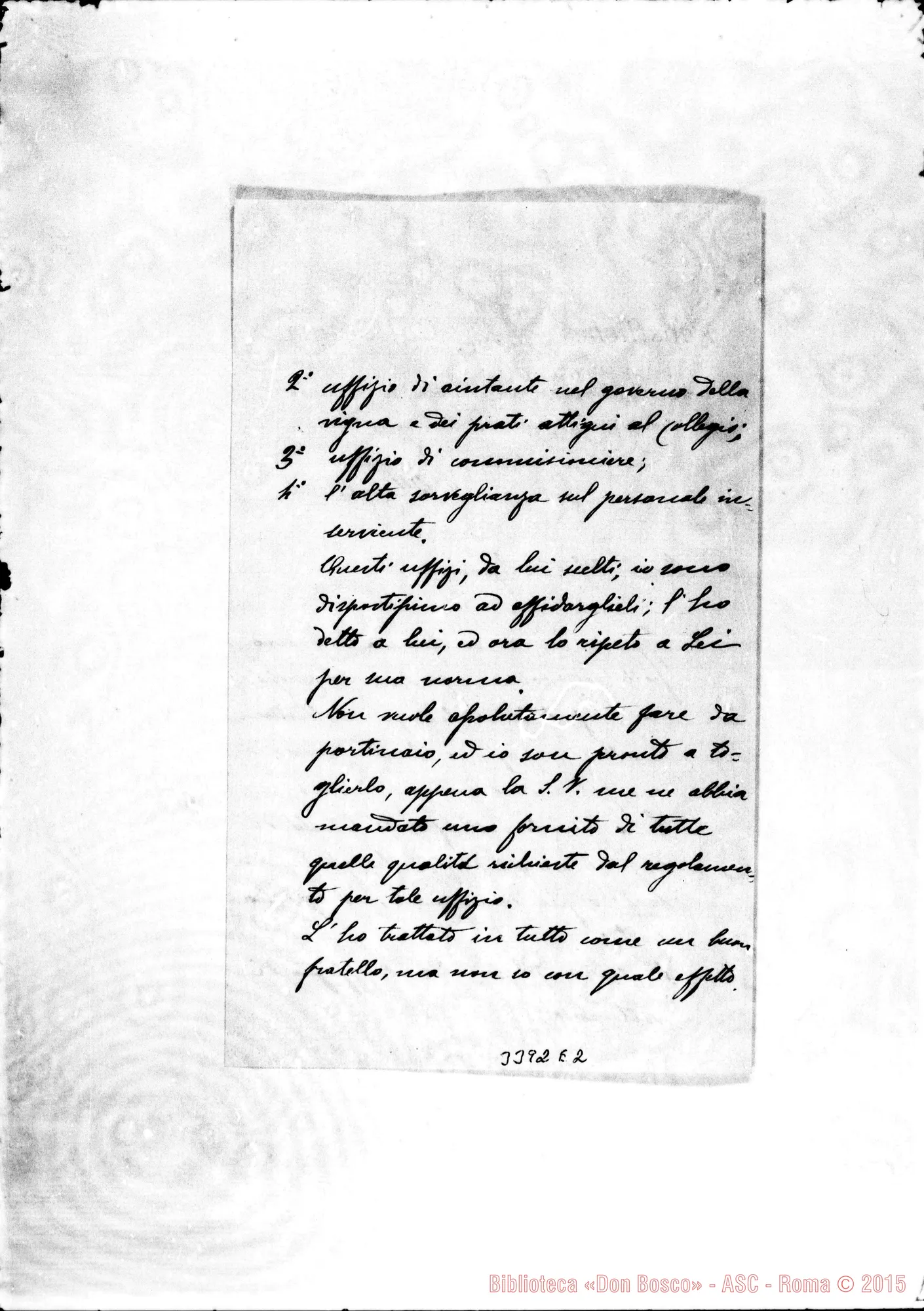 Fotogramma E 2 — Don Giov. Mellano-Rev.mo Sig. Ascona, 8-10-1896
