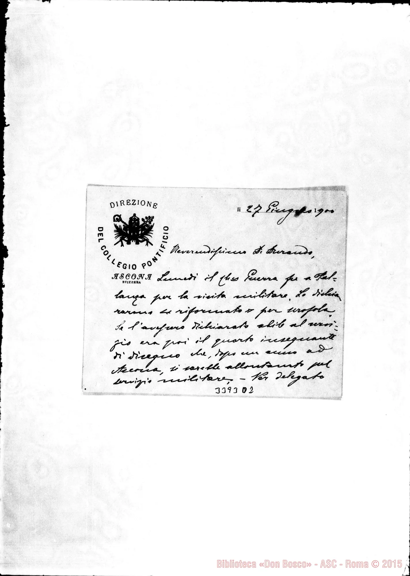 Fotogramma D 2 — Don Giov. Mellano-Don Durando. Ascona, 27-06-1900