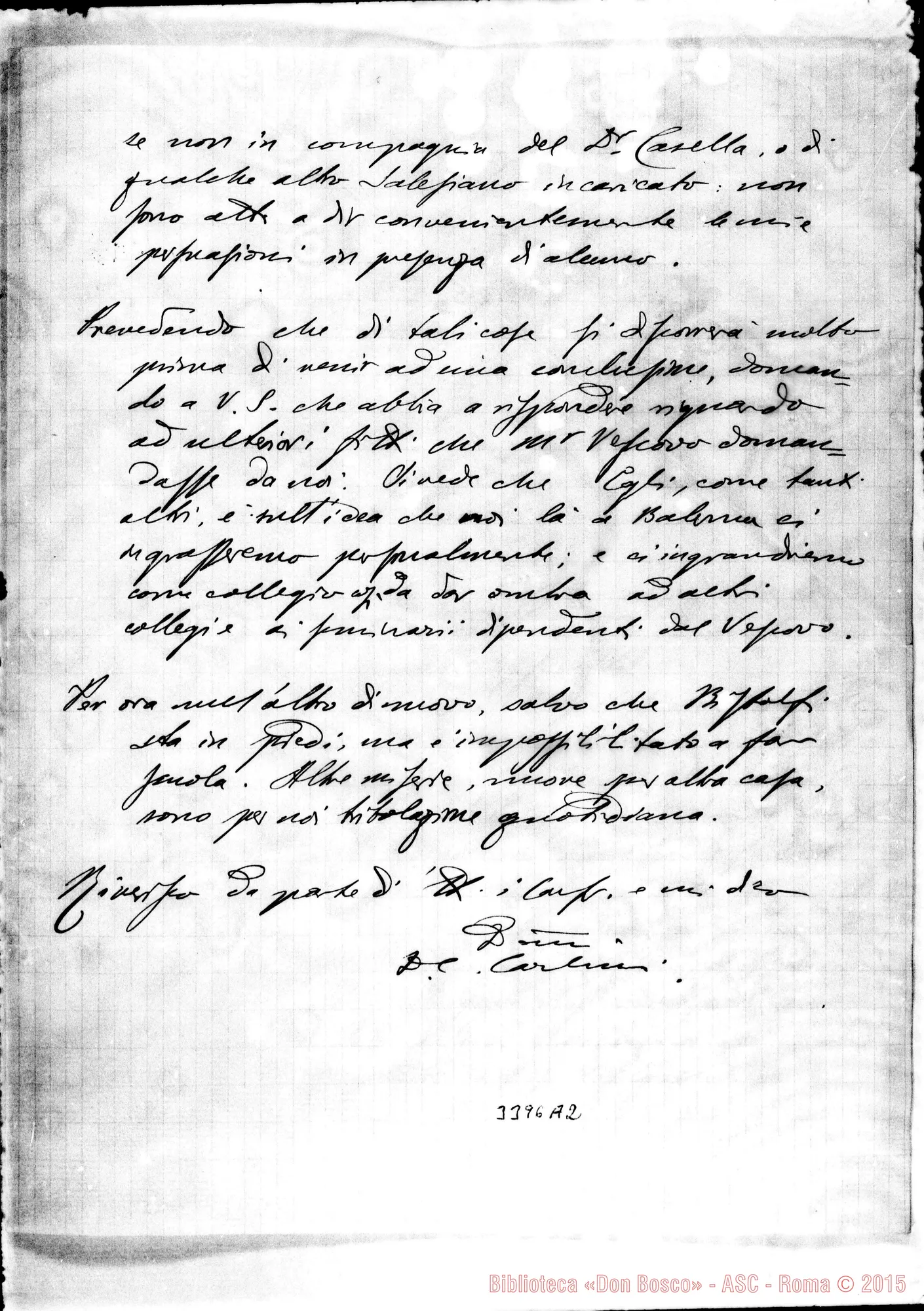 Fotogramma A 2 — Don Carlini-Rev.mo Sig. Mendrisio, 28-06-1893