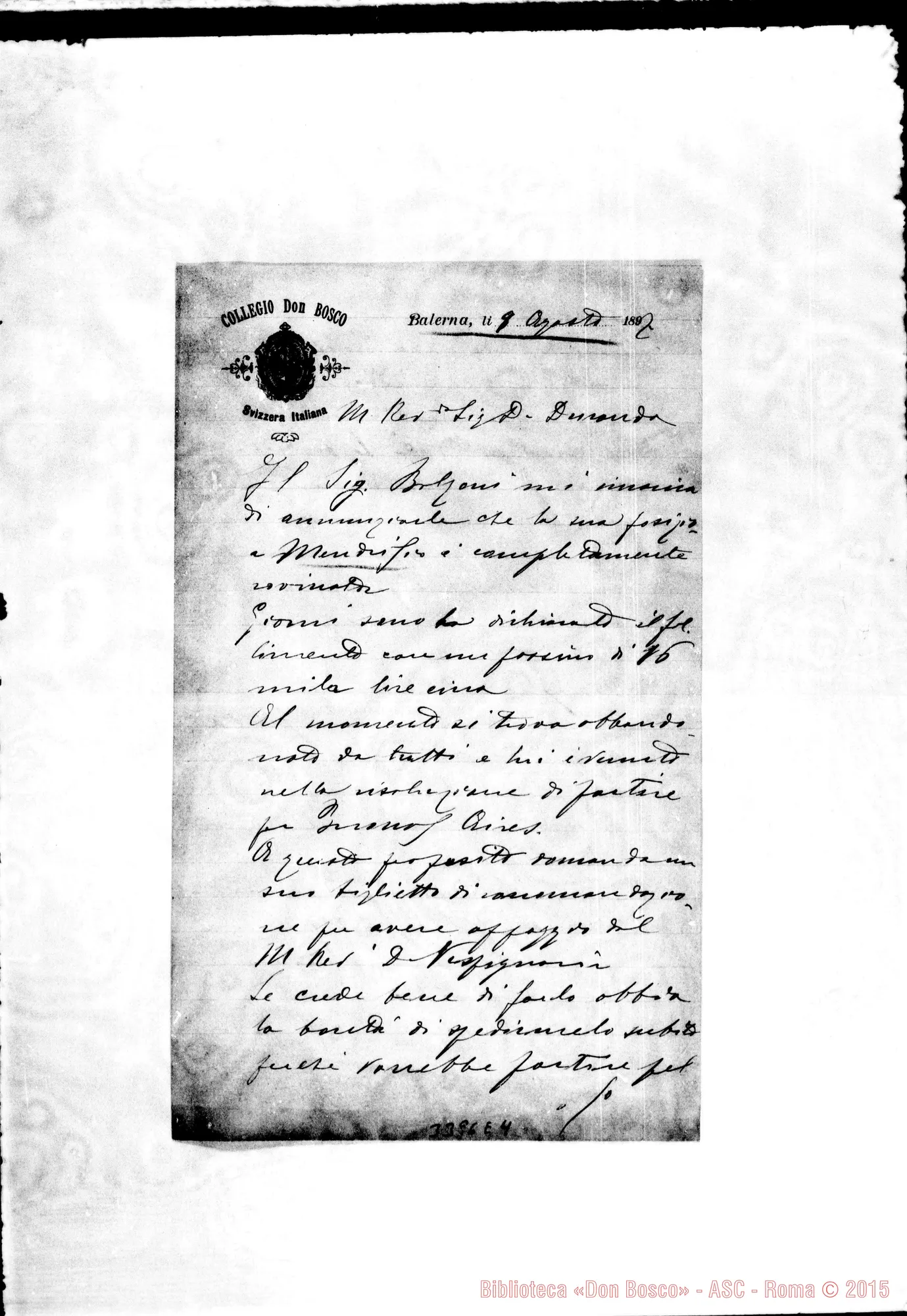 Fotogramma E 4 — Don Garassino-Don Durando. Balerna, 9-08-1897