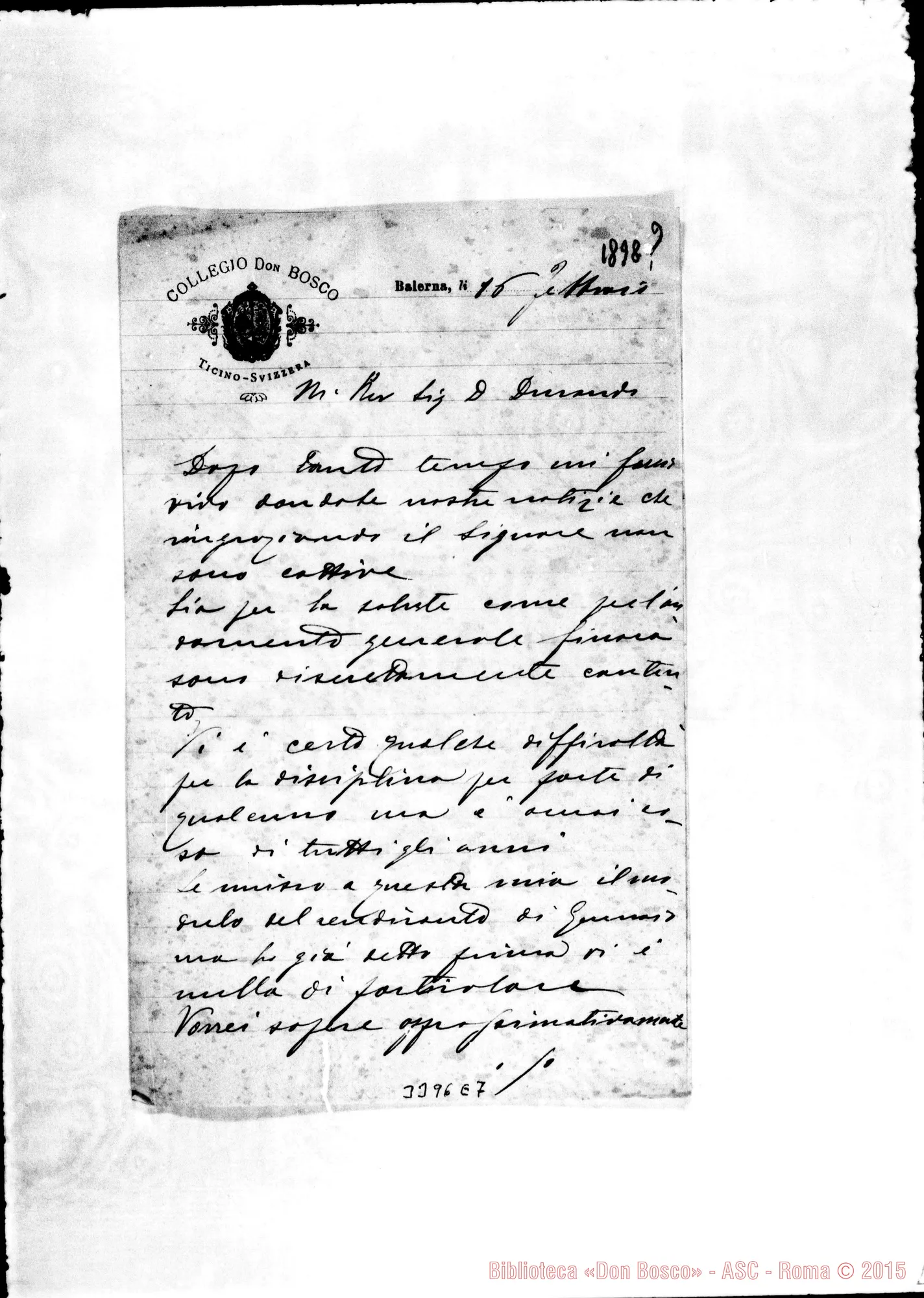 Fotogramma E 7 — Don Garassino-Don Durando. Balerna, 16-02-1898