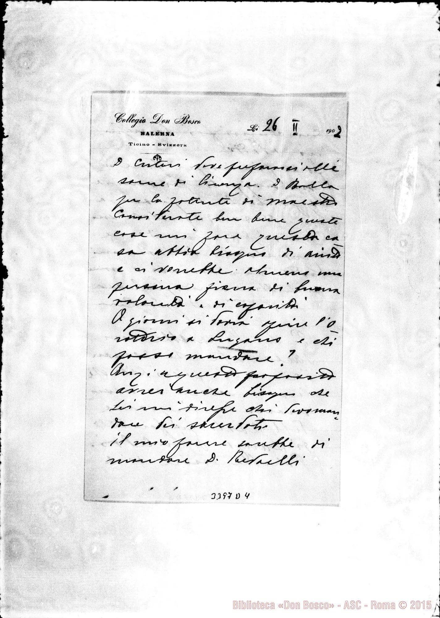 Fotogramma D 4 — Don Garassino-Don Durando. Balerna, 26-02-1902