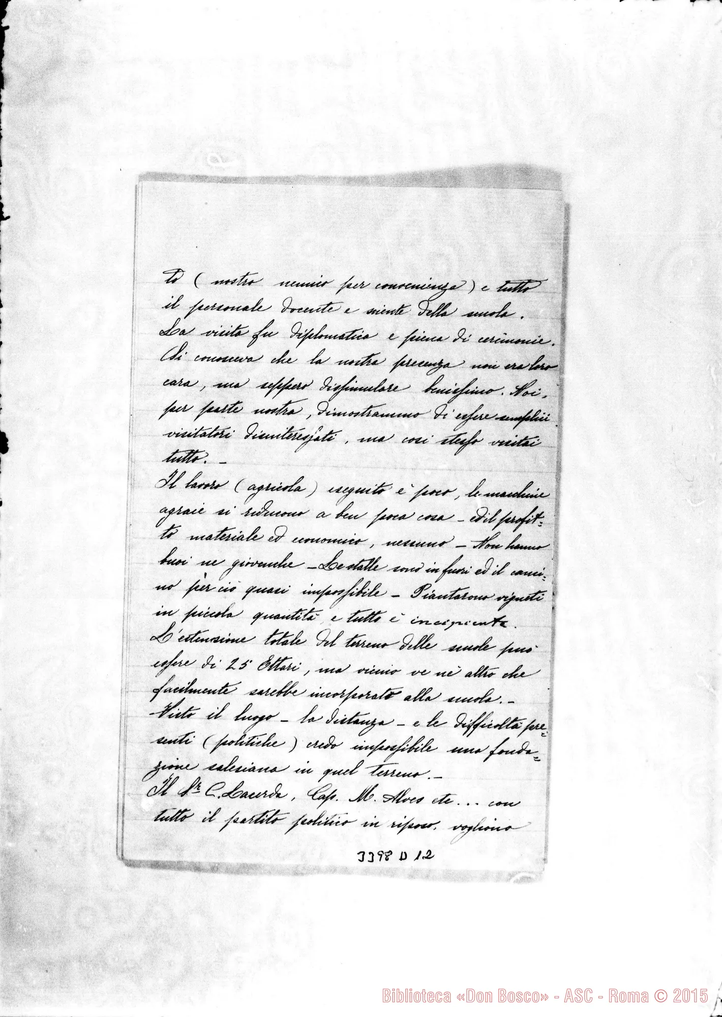 Fotogramma D 12 — Batataes: Fascicolo con copie di lettere attaccate. 1903