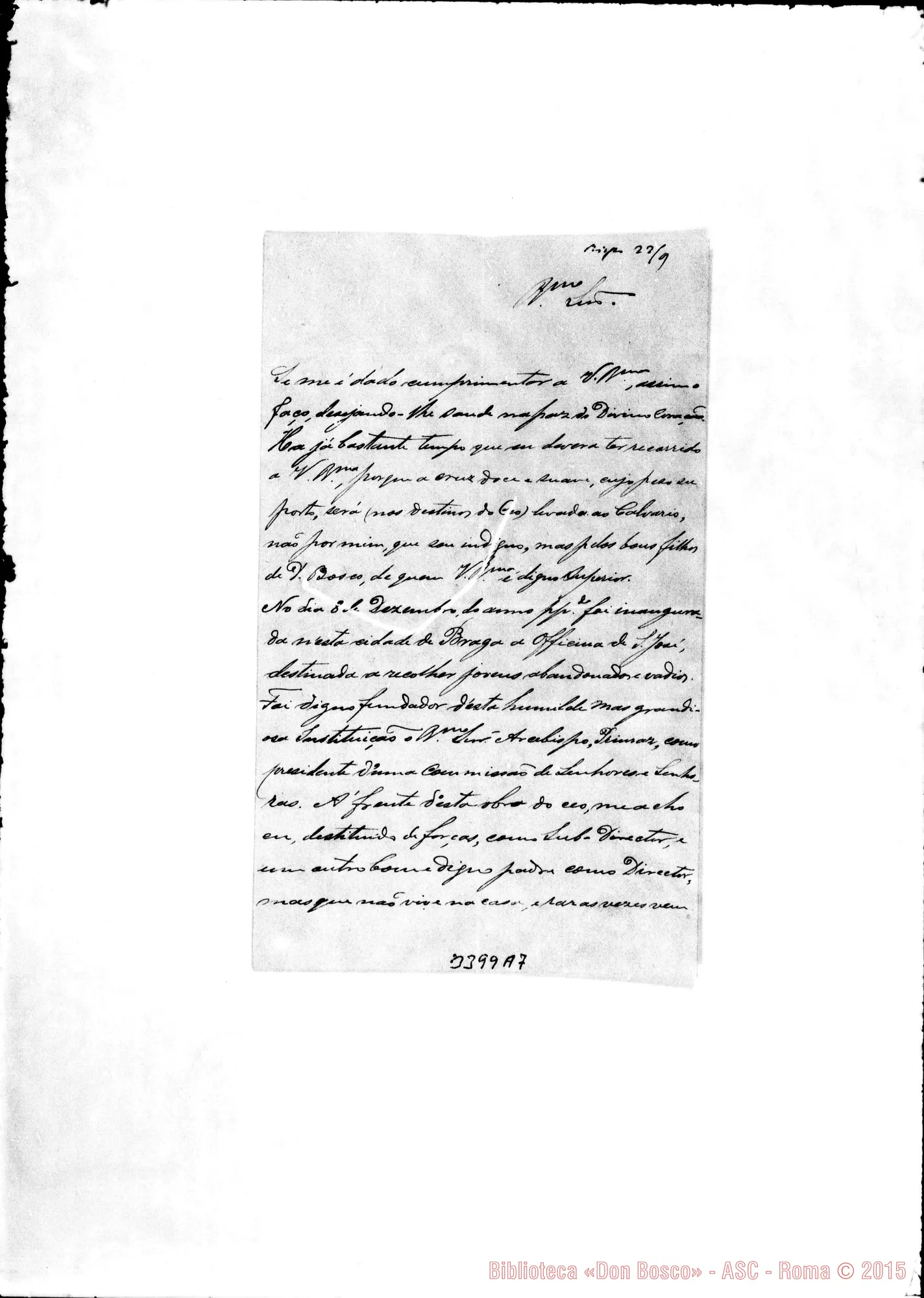Fotogramma A 7 — Manuel Joaquin Gongalves Pereira-Rev.mo Braga, 29-08-1890