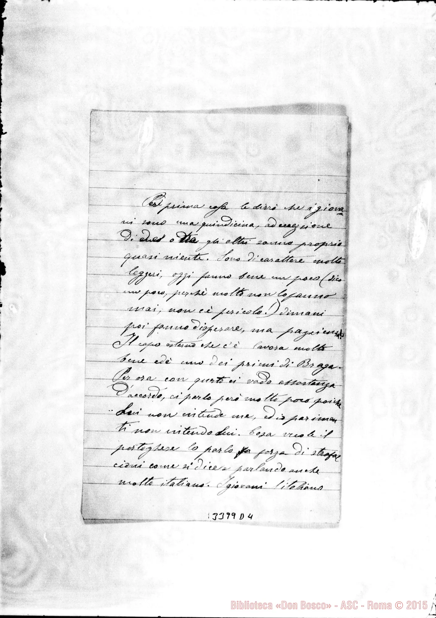 Fotogramma D 4 — Coad. Sisto Galles-Don Lazzero. Braga, 25-01-1897