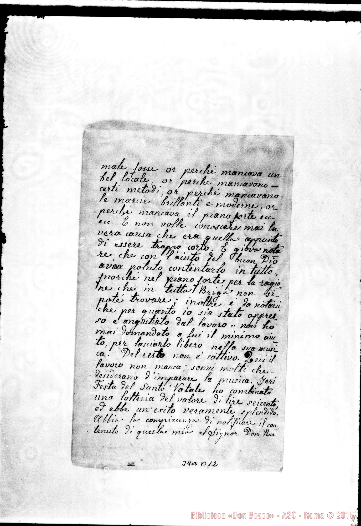 Fotogramma B 12 — Don Giuseppe Oddone-Don Durando. Briga, 27-12-1899