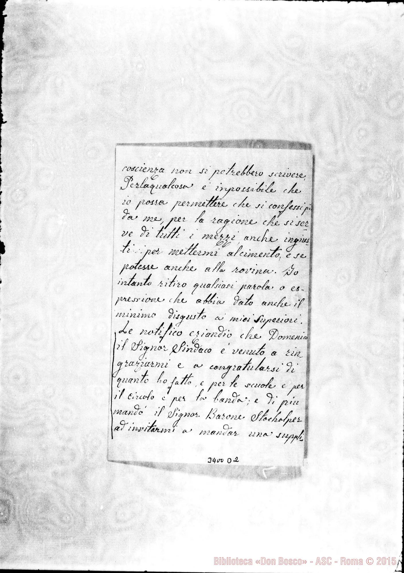 Fotogramma D 2 — Don Giuseppe Oddone-Don Durando. Briga, 26-04-1900