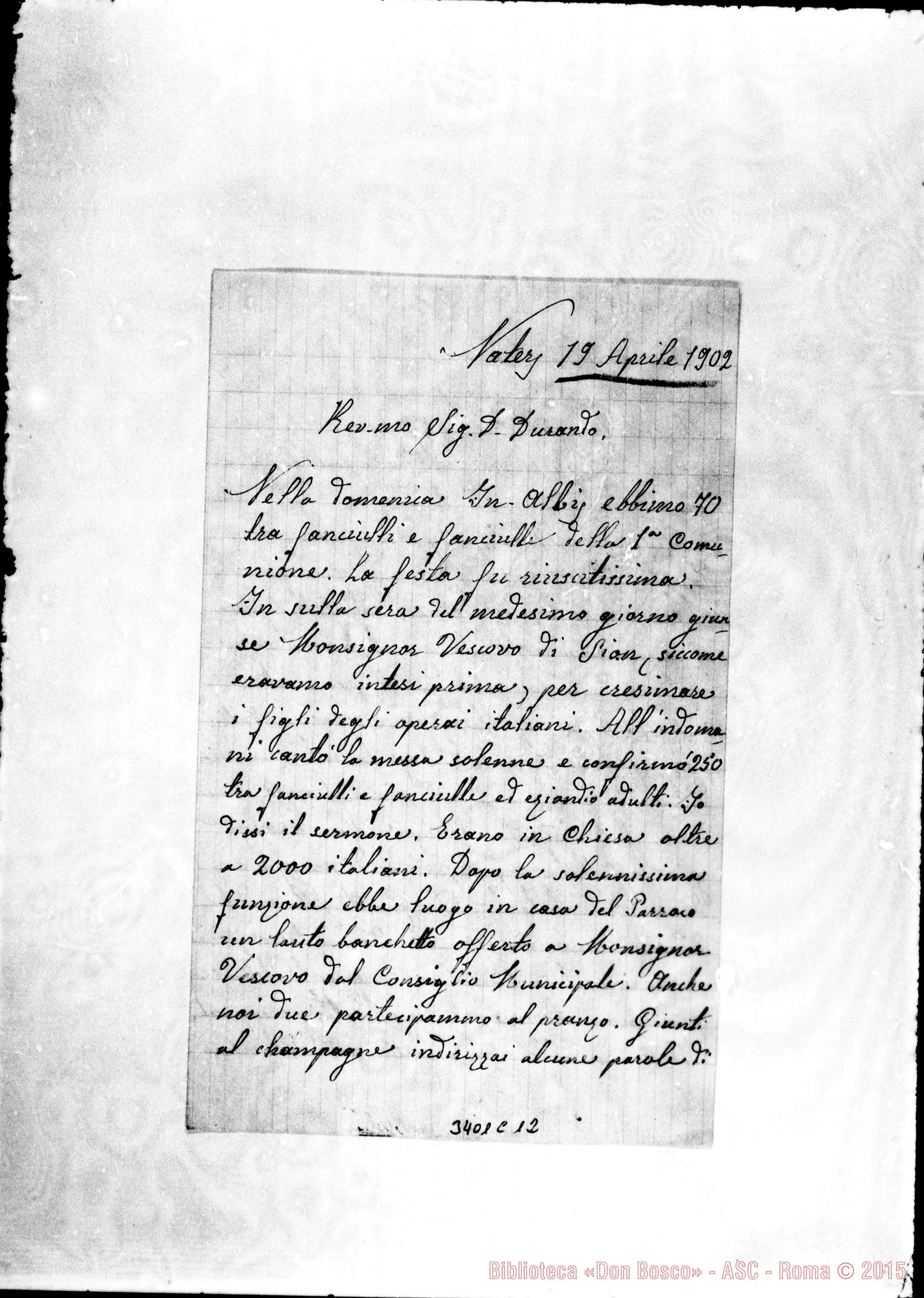 Fotogramma C 12 — Don Giuseppe Oddone-Don Durando. Naters, 19-04-1902