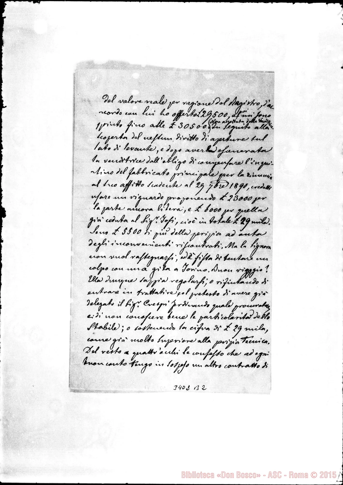 Fotogramma B 2 — Don Giuseppe Tettamanti-Rev.do Sig. Busto A., 23-05-1887 Autogr. Rua