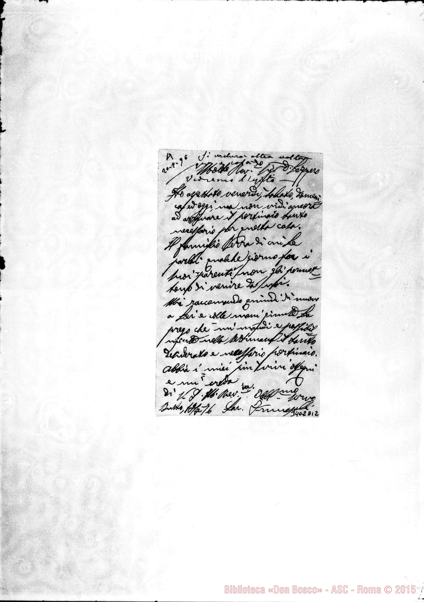 Fotogramma D 12 — Don Fumagalli-Don Lazzero. Busto A., 17-07-1896