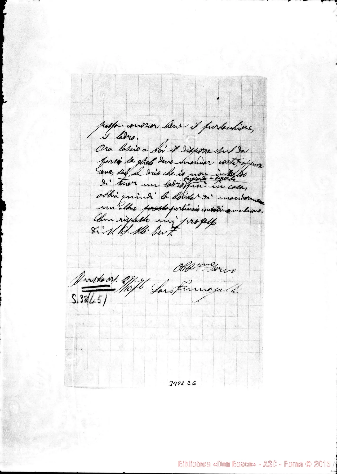 Fotogramma E 6 — Dort Fumagalli-Don Lazzero. Busto A., 29-10-1896