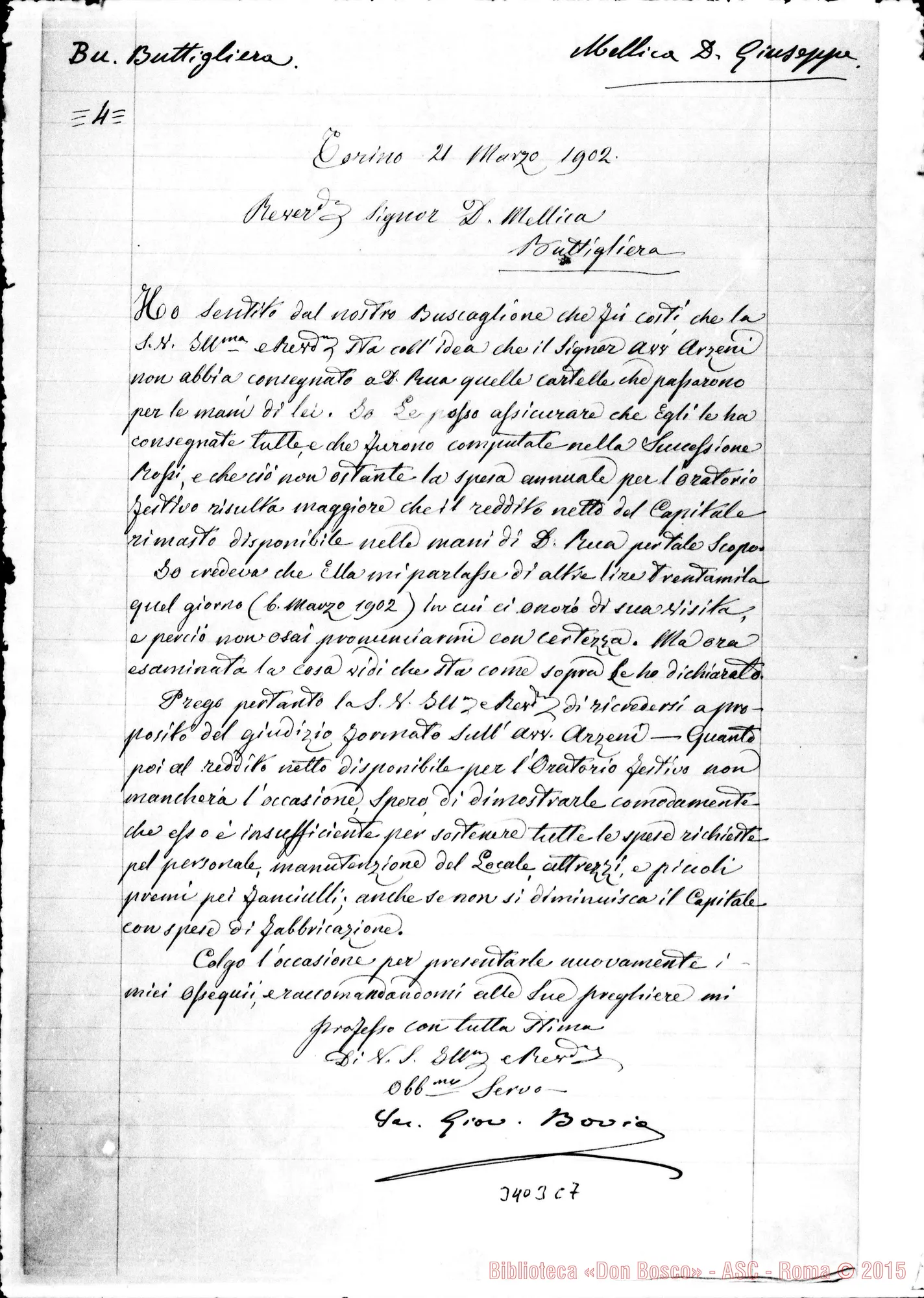 Fotogramma C 7 — Buttigliera: Don Bovio Giovanni-Don Mellica. Torino, 21-03-1902