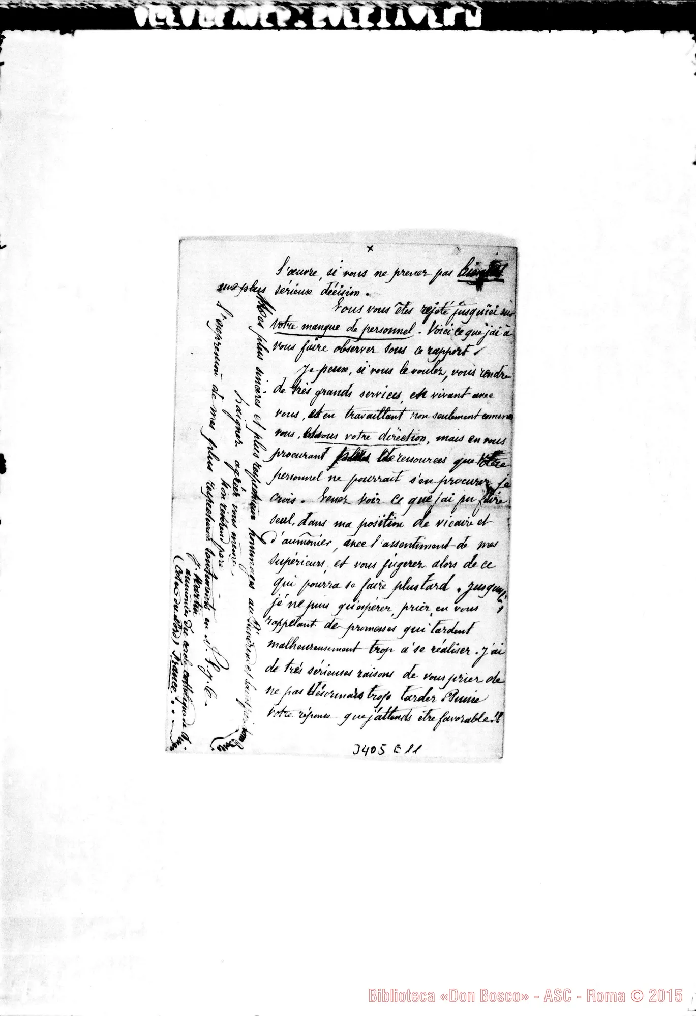 Fotogramma E 11 — Abbé J. Martin-Révérend Père. Autogr. Rua. Senza data