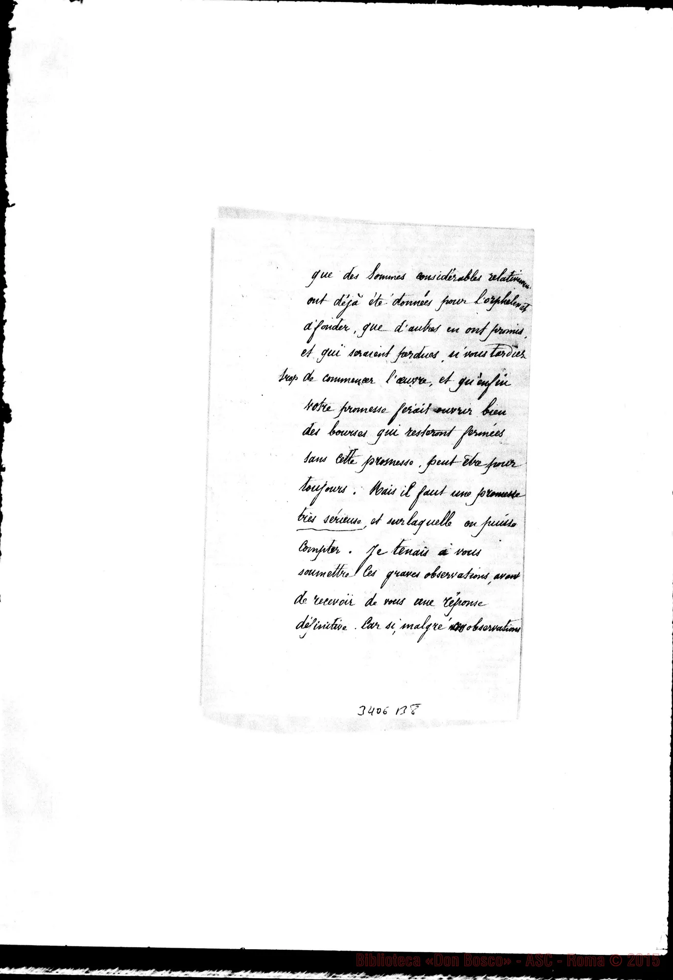 Fotogramma B 8 — Abbé J. Martin-Bien cher Père. Autogr. Rua. Senza data