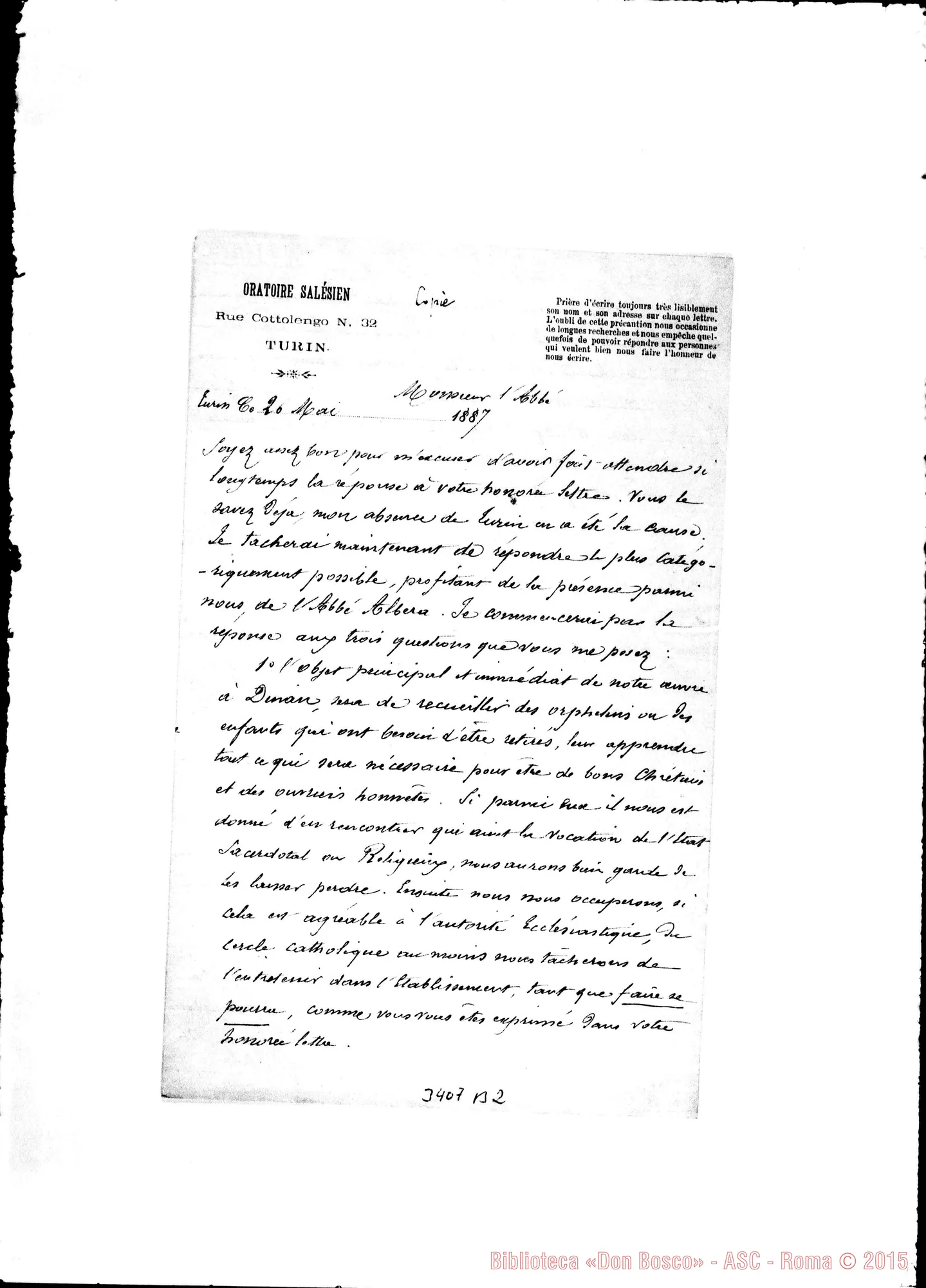 Fotogramma B 2 — Don Rua-Monsieur l’Abbé. Torino, 20-05-1887 Copia