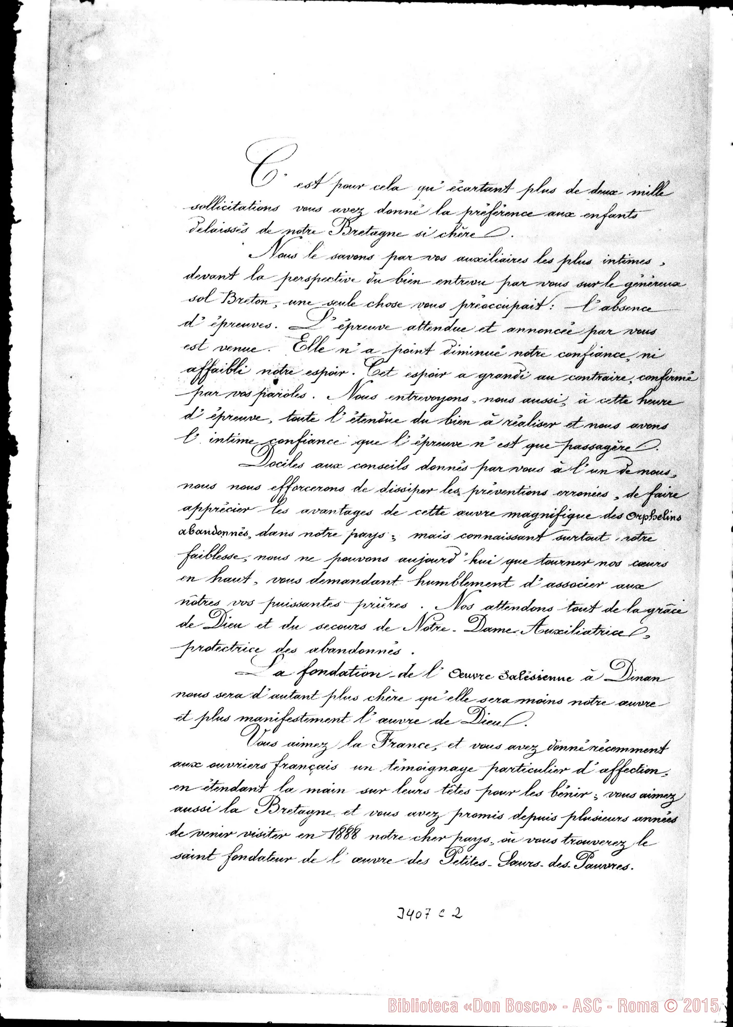 Fotogramma C 2 — Comitato-Don Bosco. Dinan, 22-10-1887