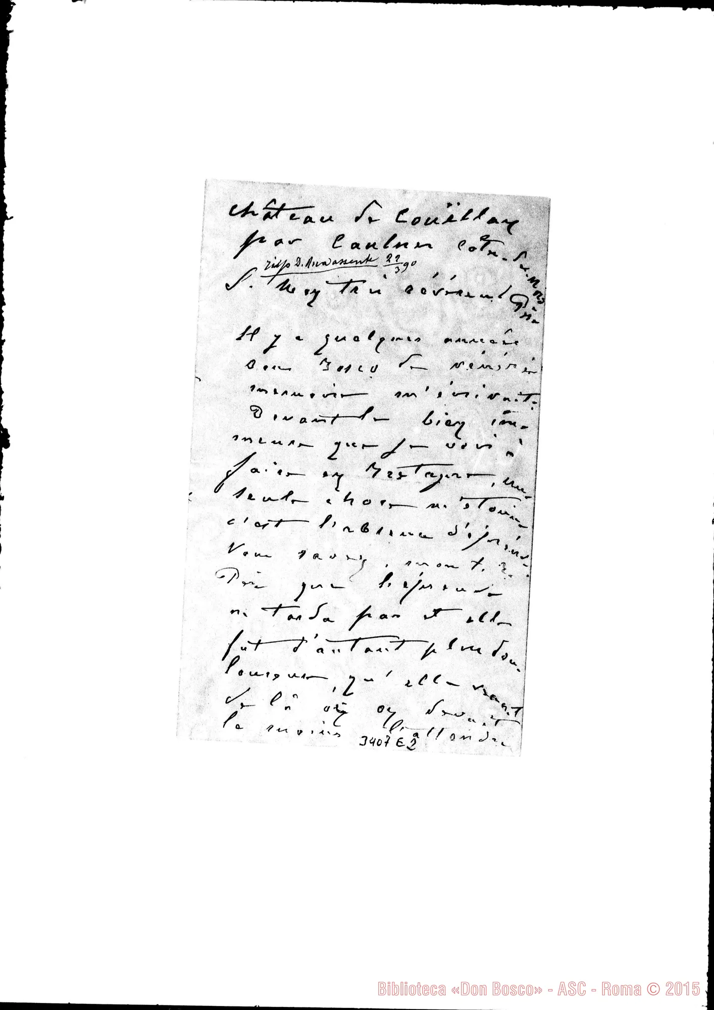 Fotogramma E 2 — Dott. Martin-Révérend Père. Risposto il 22-03-1890