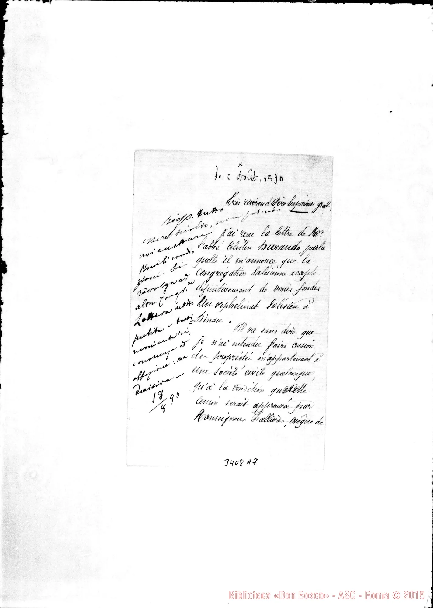 Fotogramma A 7 — Abbé J. Martin-Don Rua, il 6-08-1890