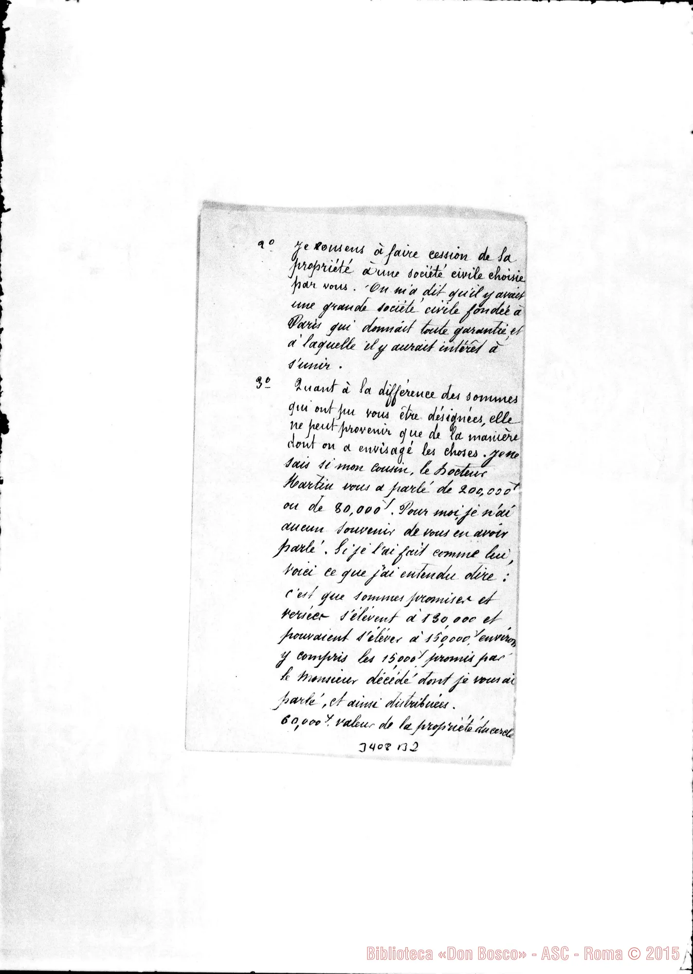 Fotogramma B 2 — Abbé J. Martin-Révérend Père. Risposto il 26-07-1890